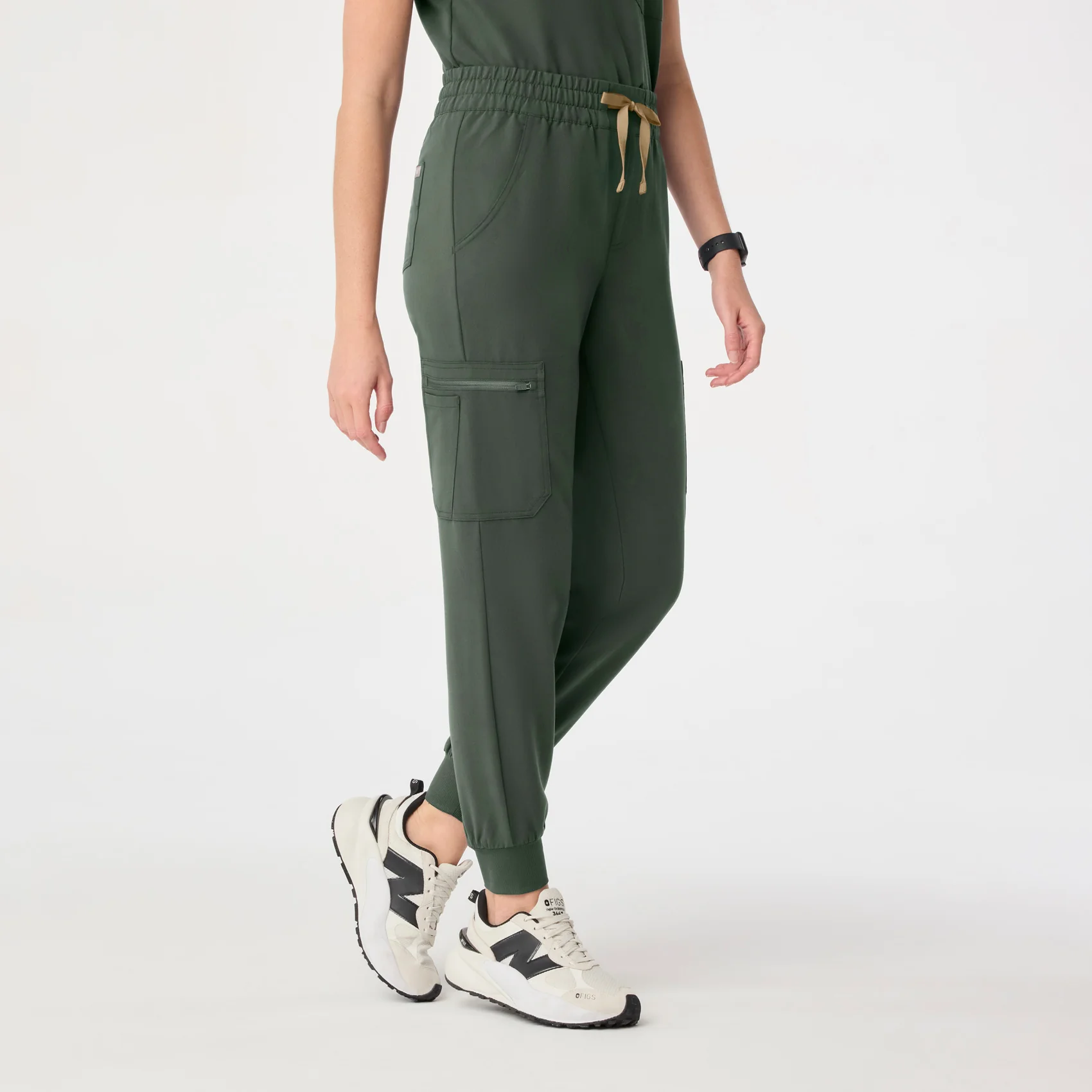 women's Moss High Waisted Uman Relaxed - Jogger Scrub Pant - Image 3