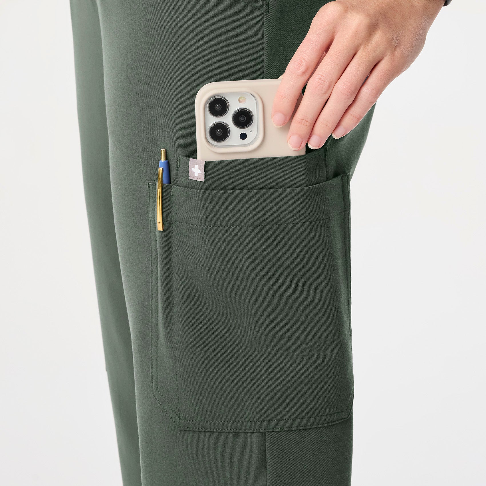women's Moss High Waisted Uman Relaxed - Jogger Scrub Pant - Image 7