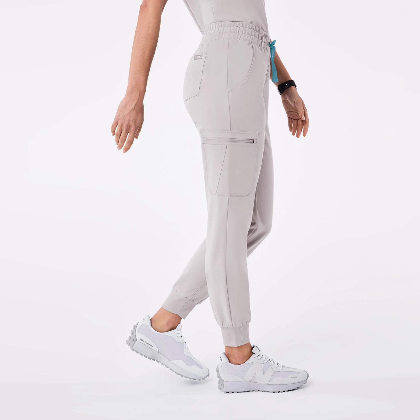 women's Slate High Waisted Uman Relaxed - Jogger Scrub Pant - Image 3