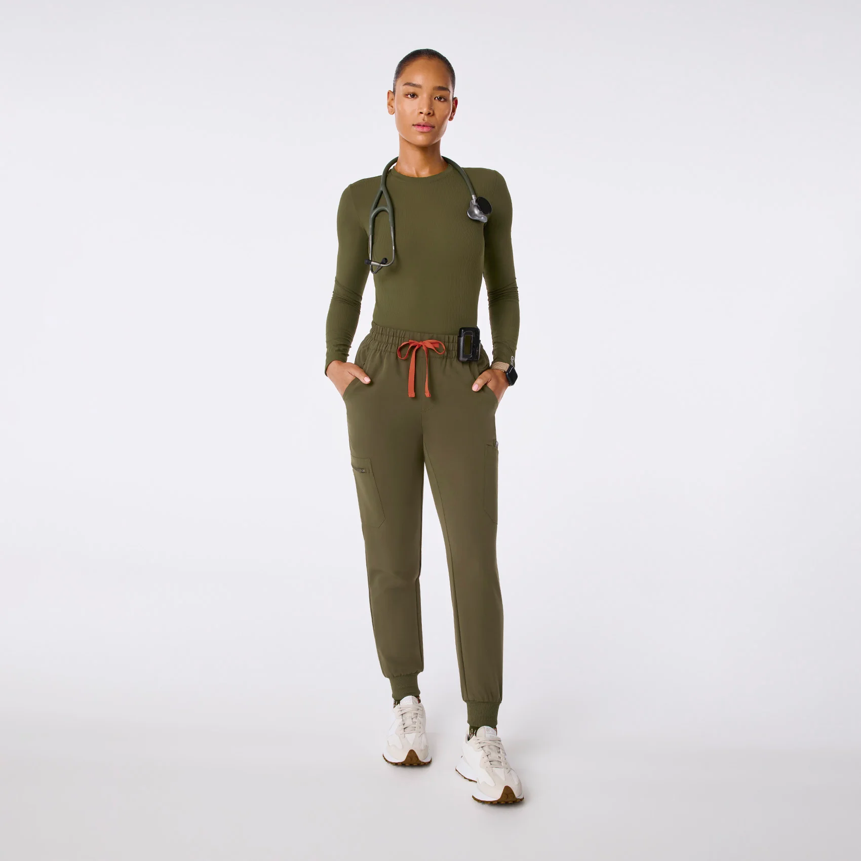 women's Spruce High Waisted Uman Relaxed - Jogger Scrub Pant - Image 2