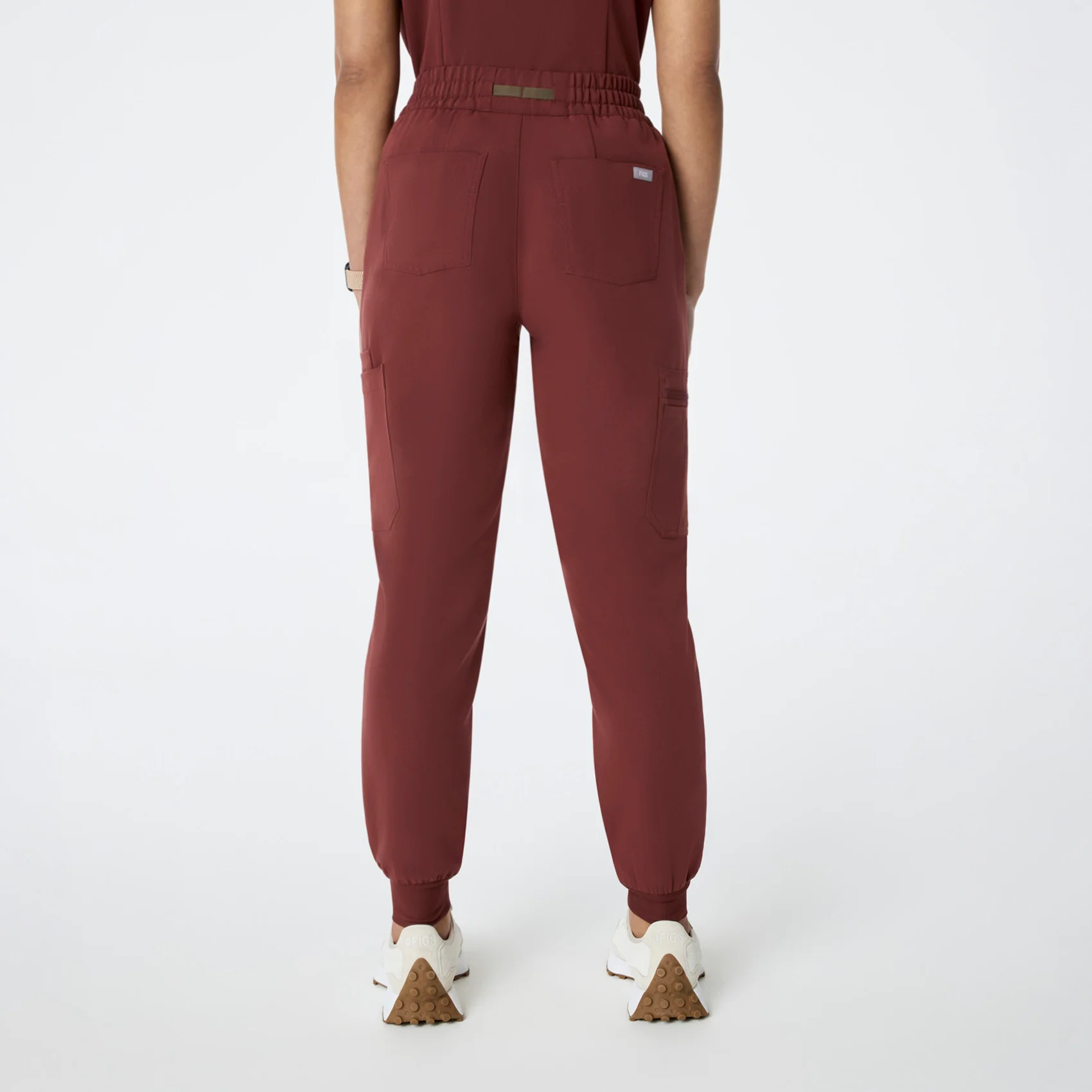 women's Walnut High Waisted Uman Relaxed - Jogger Scrub Pant - Image 4