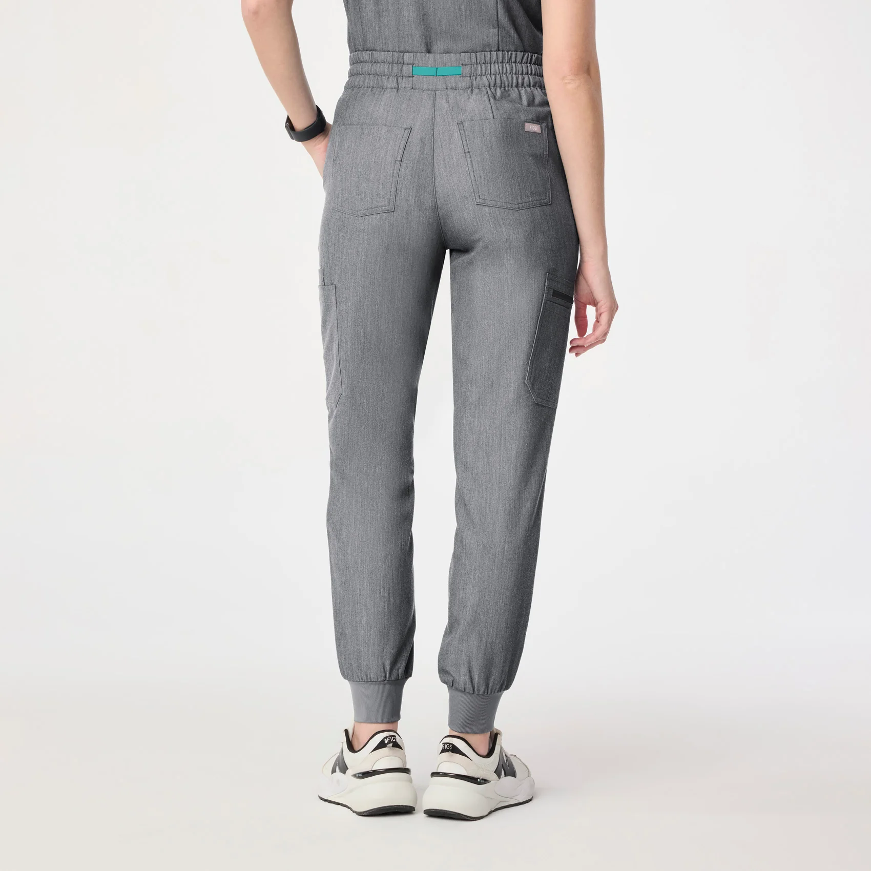 women's Graphite High Waisted Uman Relaxed - Petite Jogger Scrub Pant - Image 4