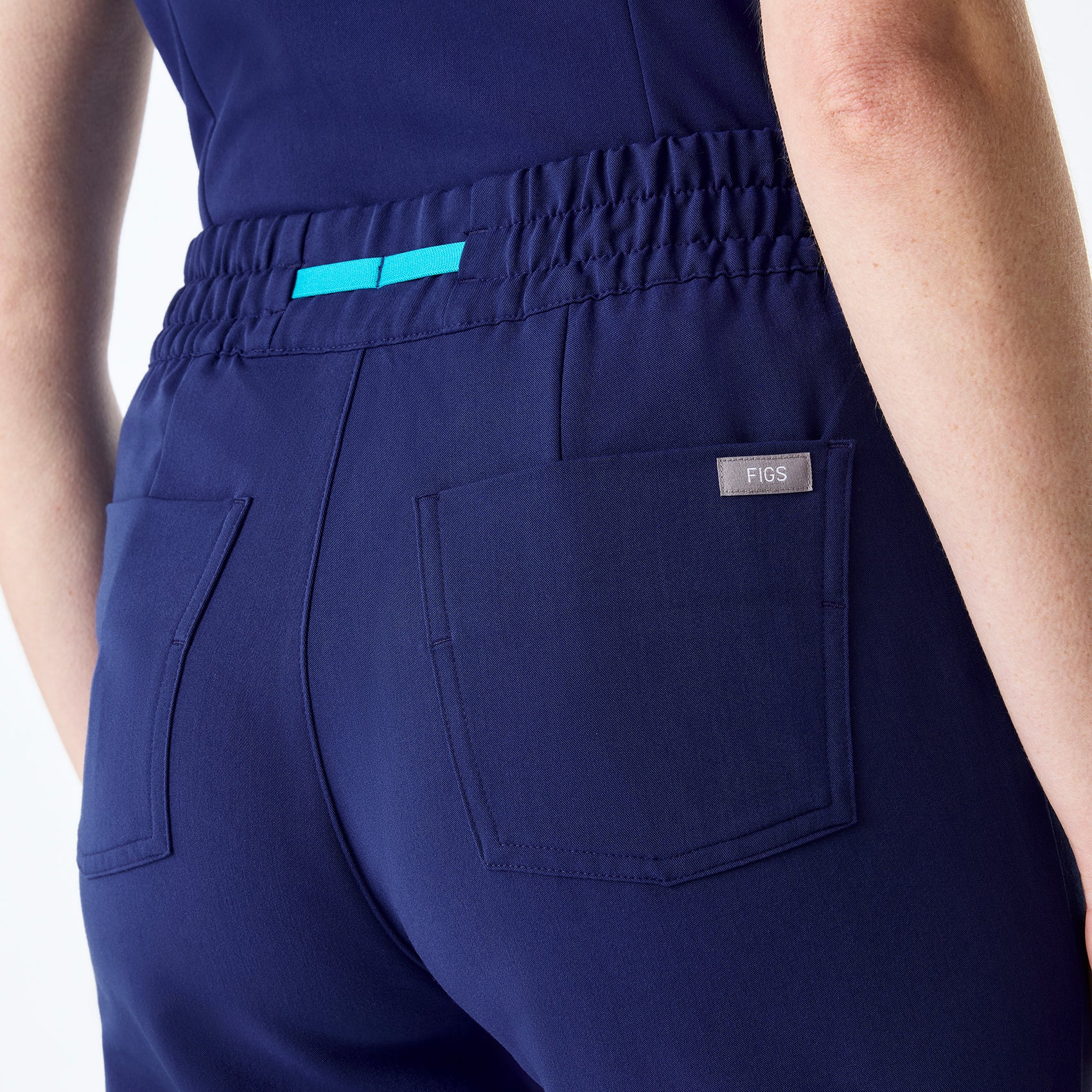 women's Sapphire High Waisted Uman Relaxed - Petite Jogger Scrub Pant - Image 5