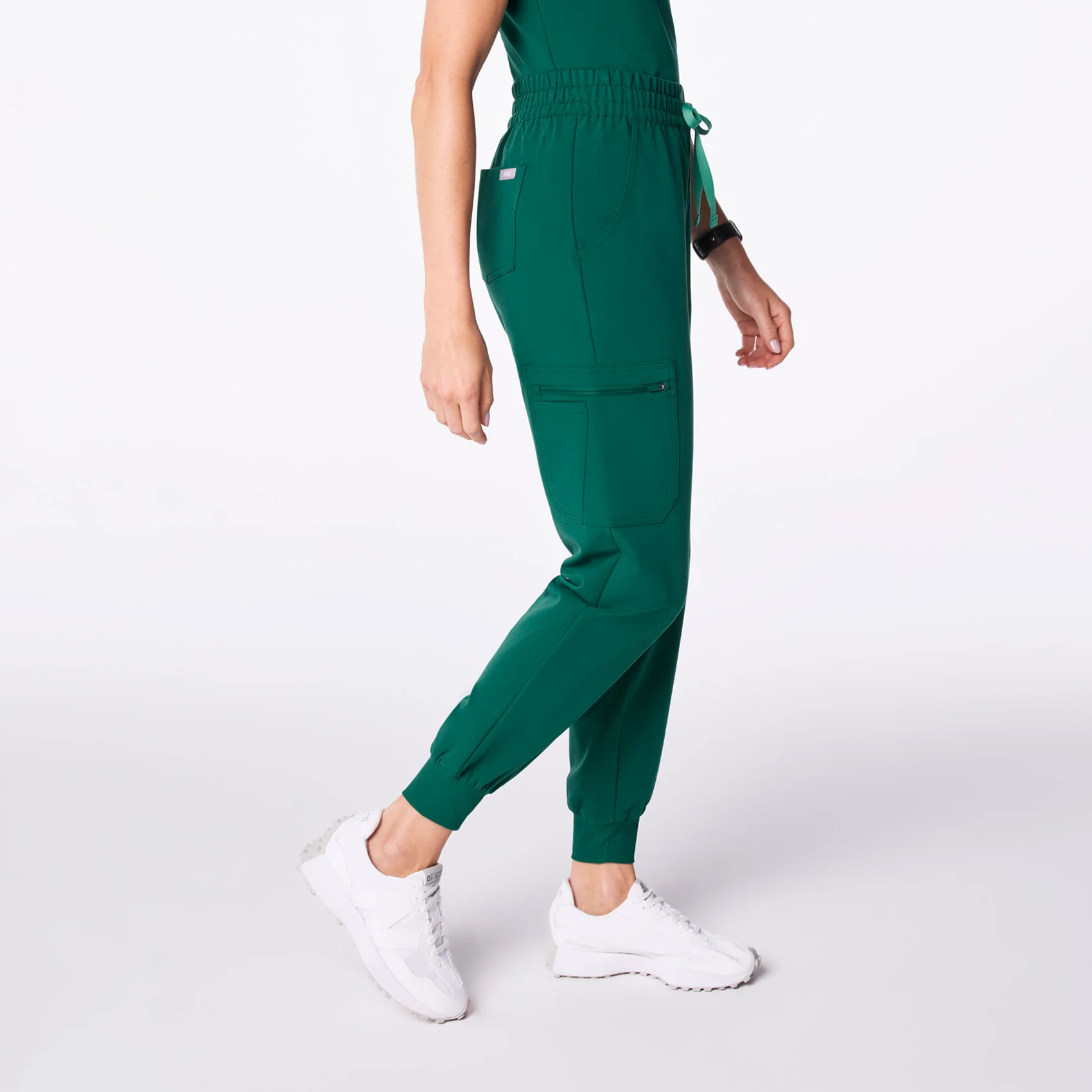 women's Hunter Green High Waisted Uman Relaxed - Tall Jogger Scrub Pant - Image 3