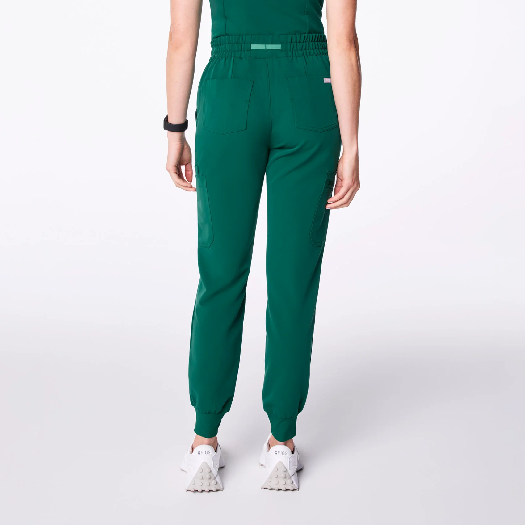 women's Hunter Green High Waisted Uman Relaxed - Tall Jogger Scrub Pant - Image 4