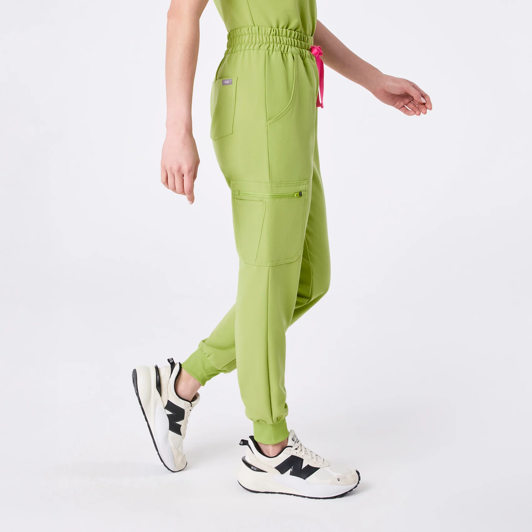 women's Matcha High Waisted Uman Relaxed - Tall Jogger Scrub Pant - Image 3
