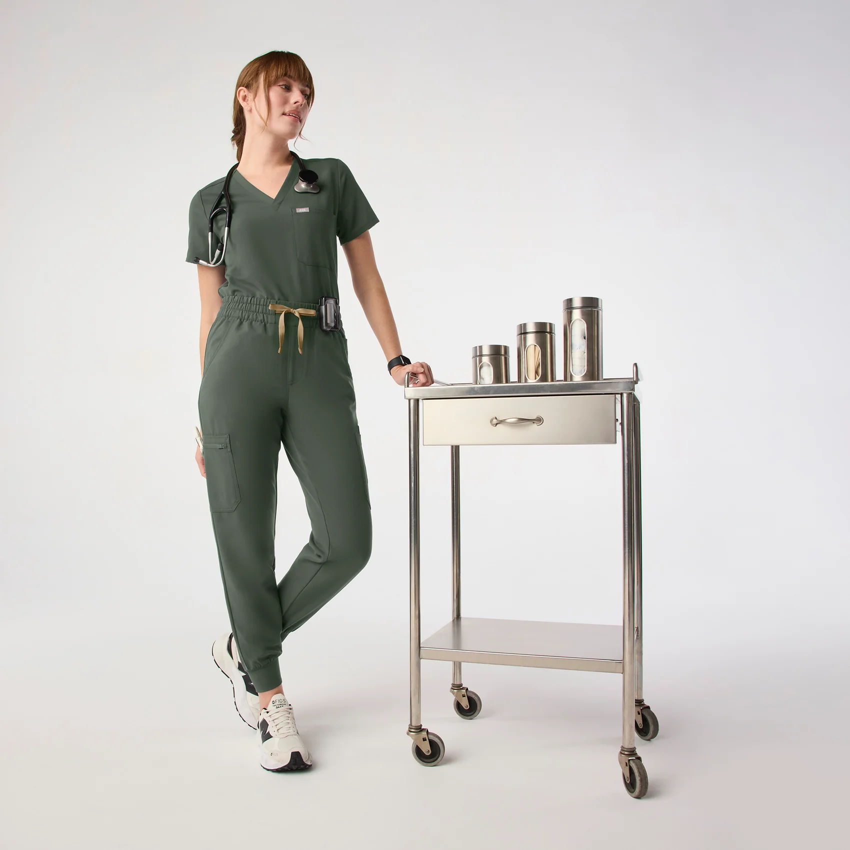 women's Moss High Waisted Uman Relaxed - Tall Jogger Scrub Pant - Image 2