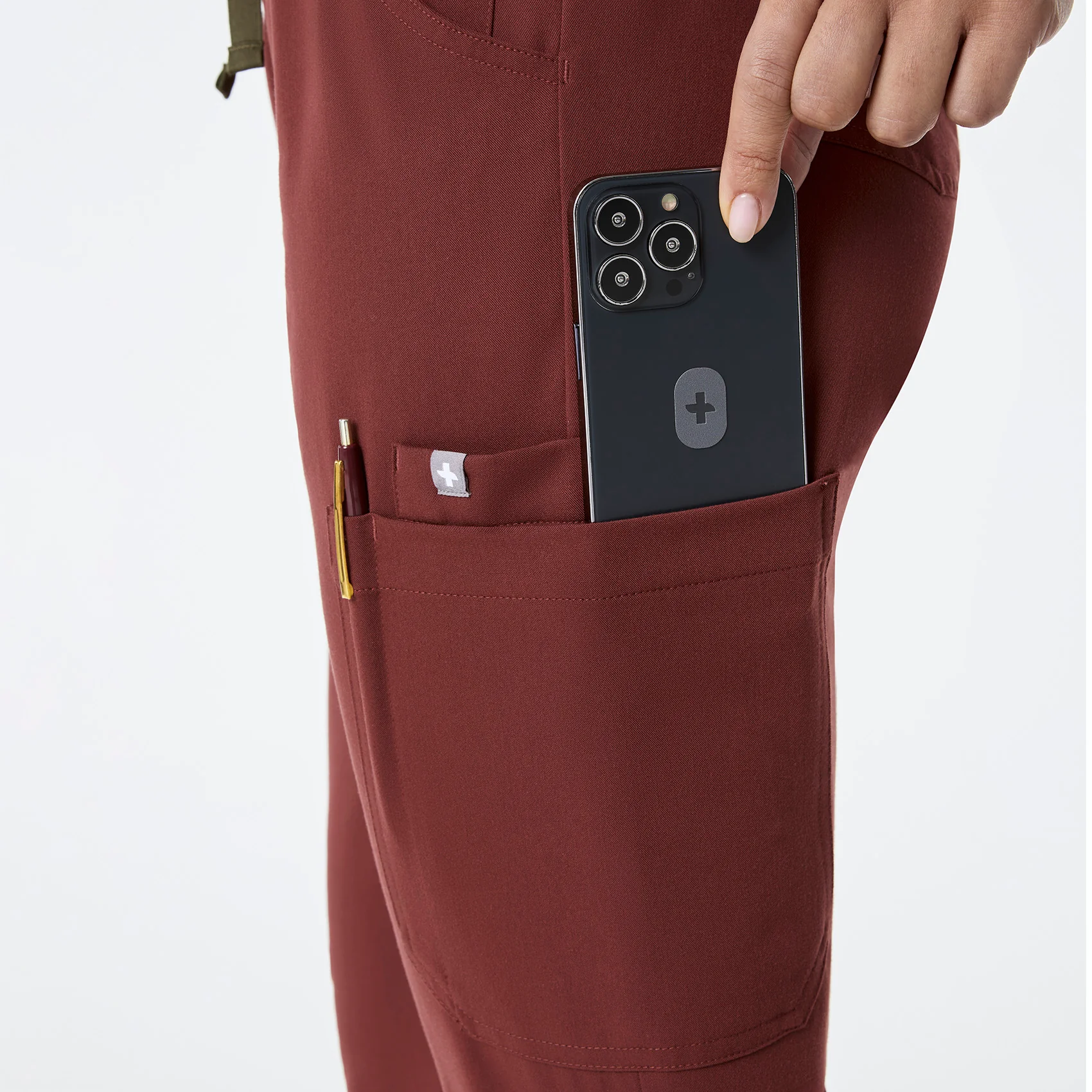 women's Walnut High Waisted Uman Relaxed - Tall Jogger Scrub Pant - Image 8