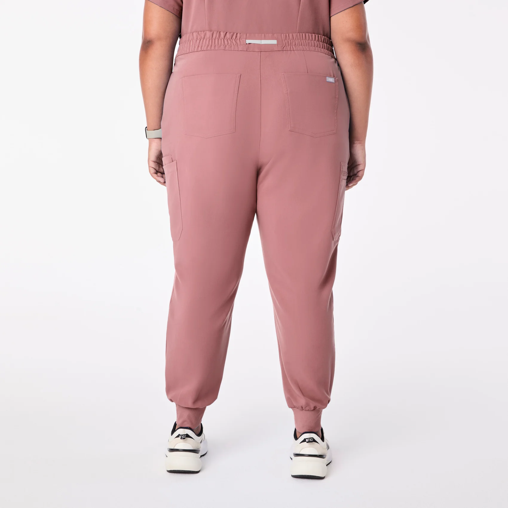 women's Mauve High Waisted Uman Relaxed - Jogger Scrub Pant (3XL-6XL) - Image 4