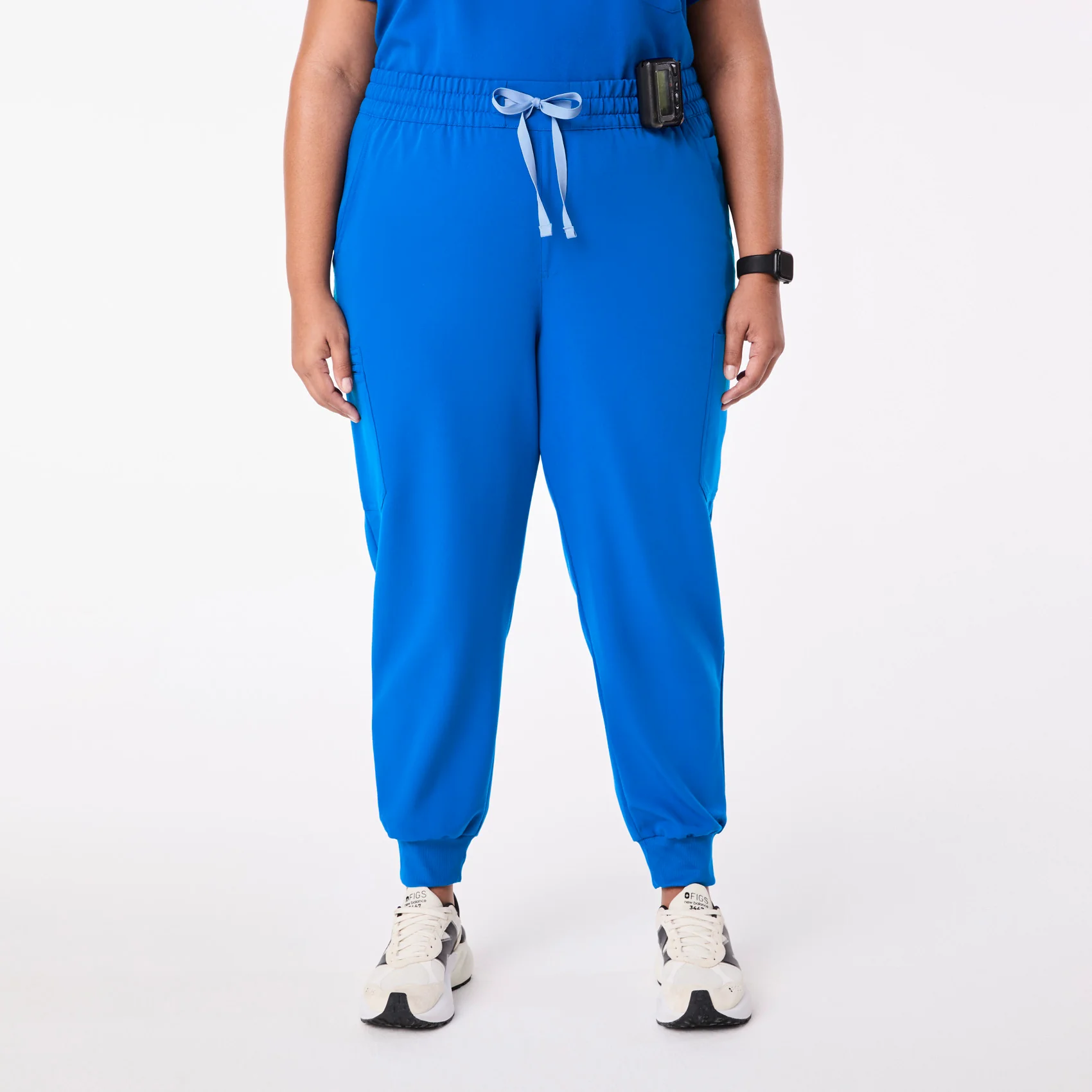 women's Royal Blue High Waisted Uman Relaxed - Petite Jogger Scrub Pant (3XL-6XL)