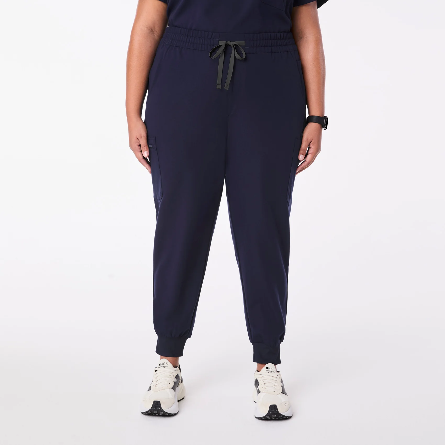 women's Navy High Waisted Uman Relaxed - Tall Jogger Scrub Pant (3XL-6XL)
