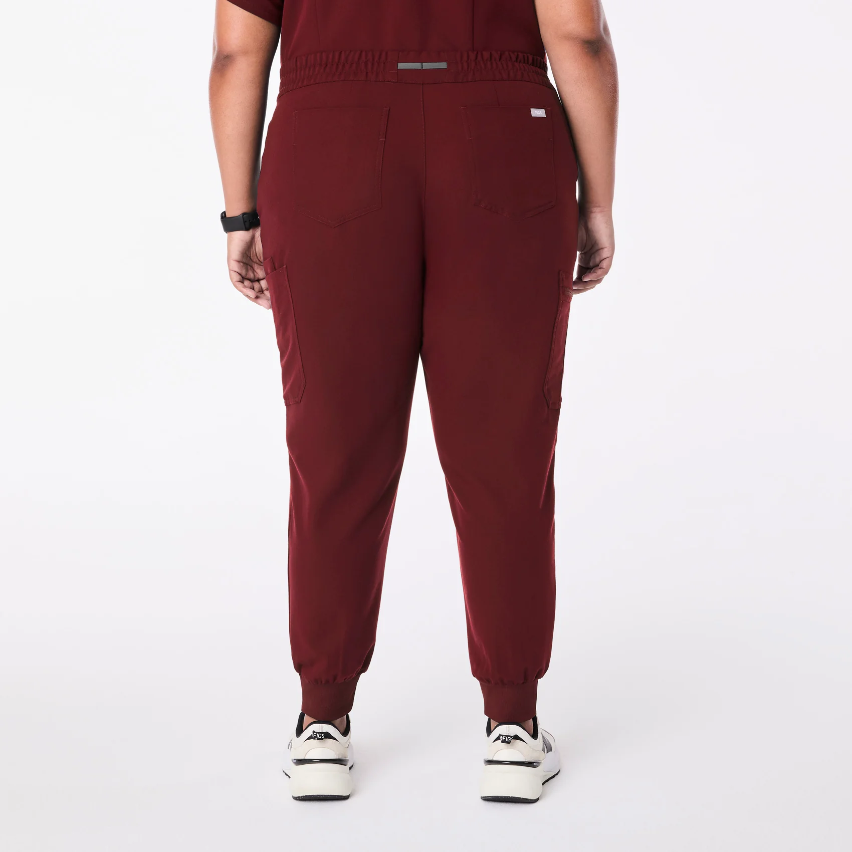 women's Burgundy Uman Relaxed - Jogger Scrub Pant (3XL-6XL) - Image 4