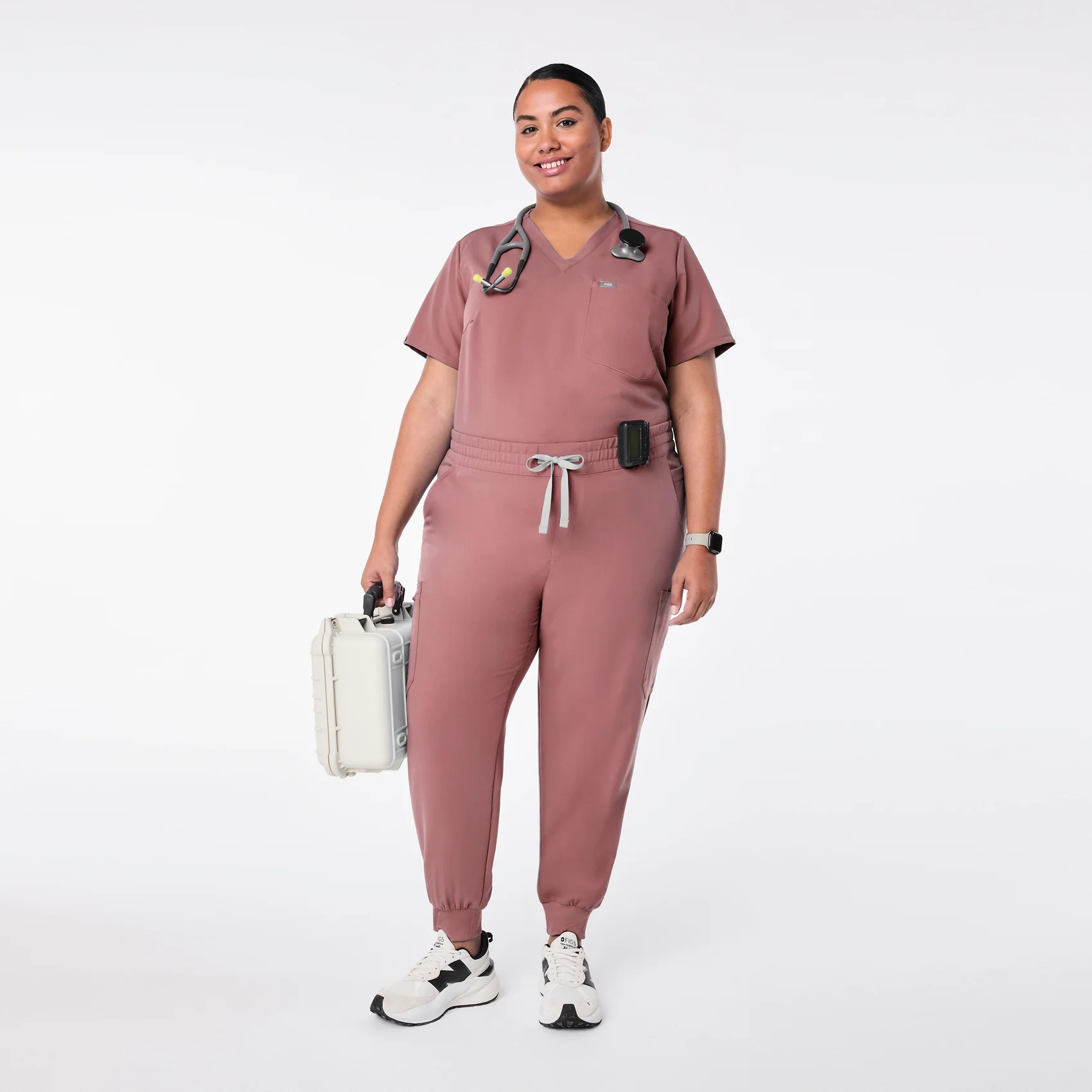 women's Mauve Uman Relaxed - Jogger Scrub Pant (3XL-6XL) - Image 2