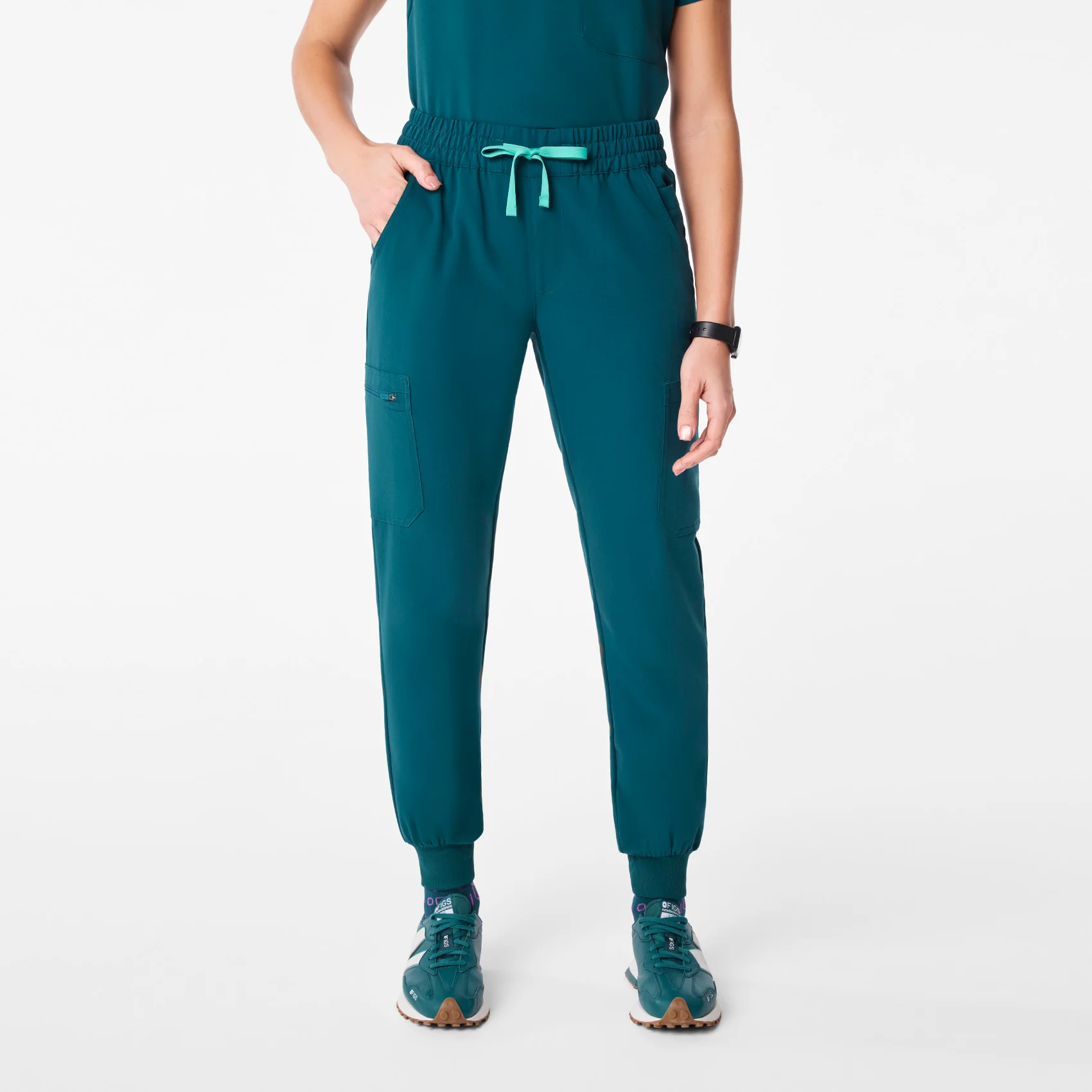 women's Caribbean Blue Uman Relaxed - Jogger Scrub Pant