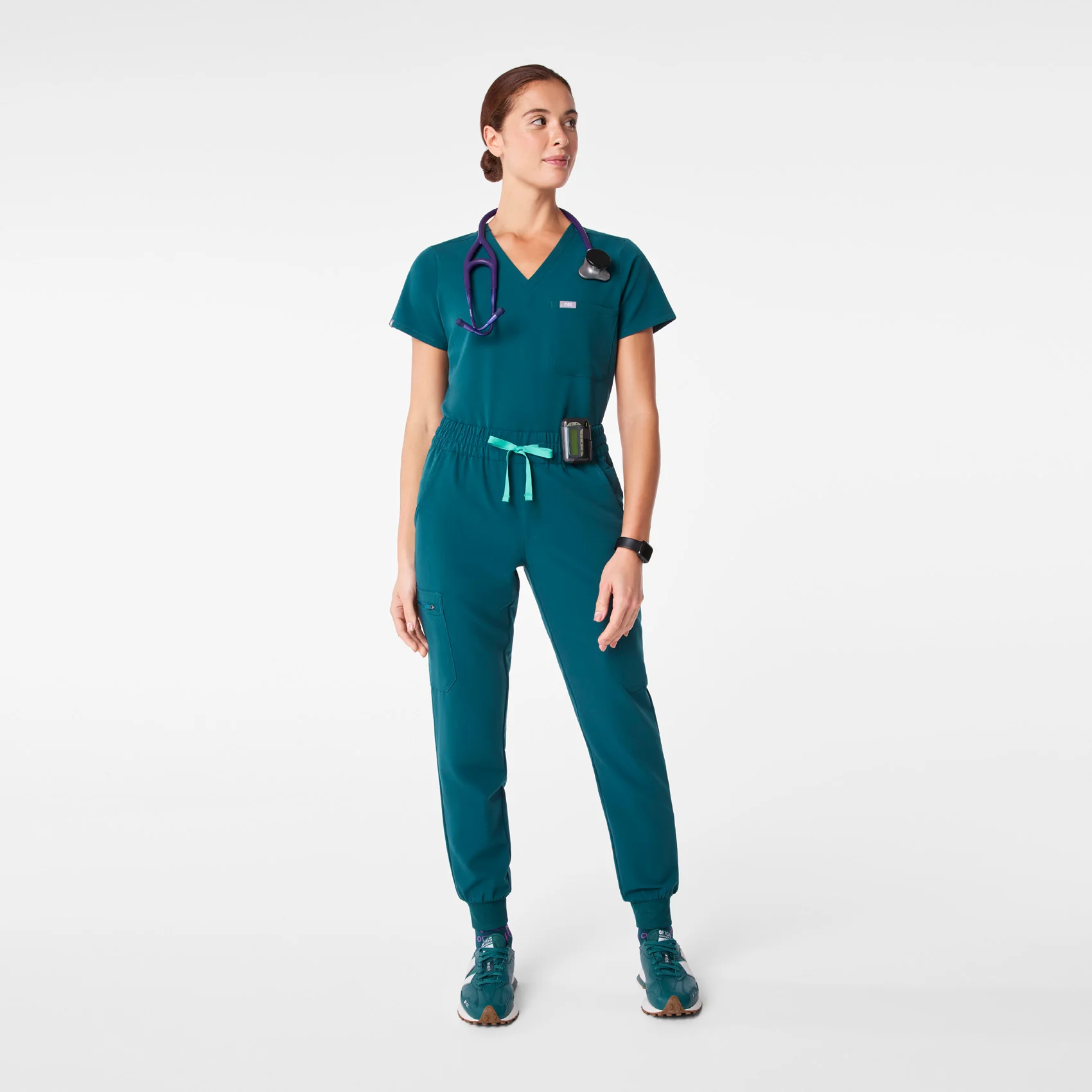 women's Caribbean Blue Uman Relaxed - Jogger Scrub Pant - Image 2