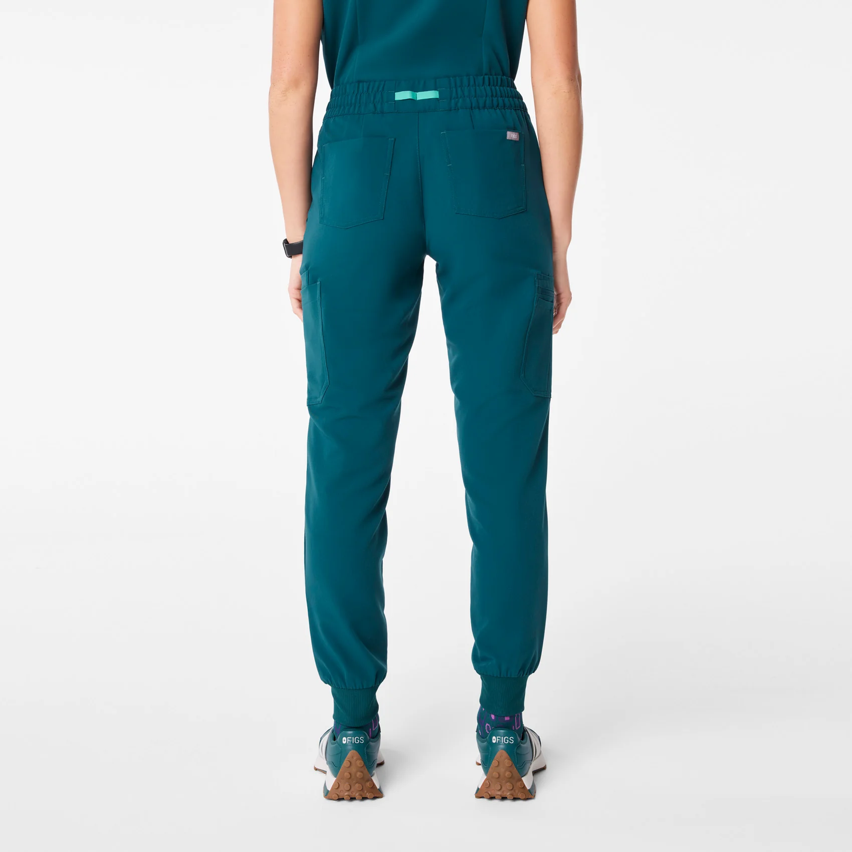 women's Caribbean Blue Uman Relaxed - Jogger Scrub Pant - Image 4