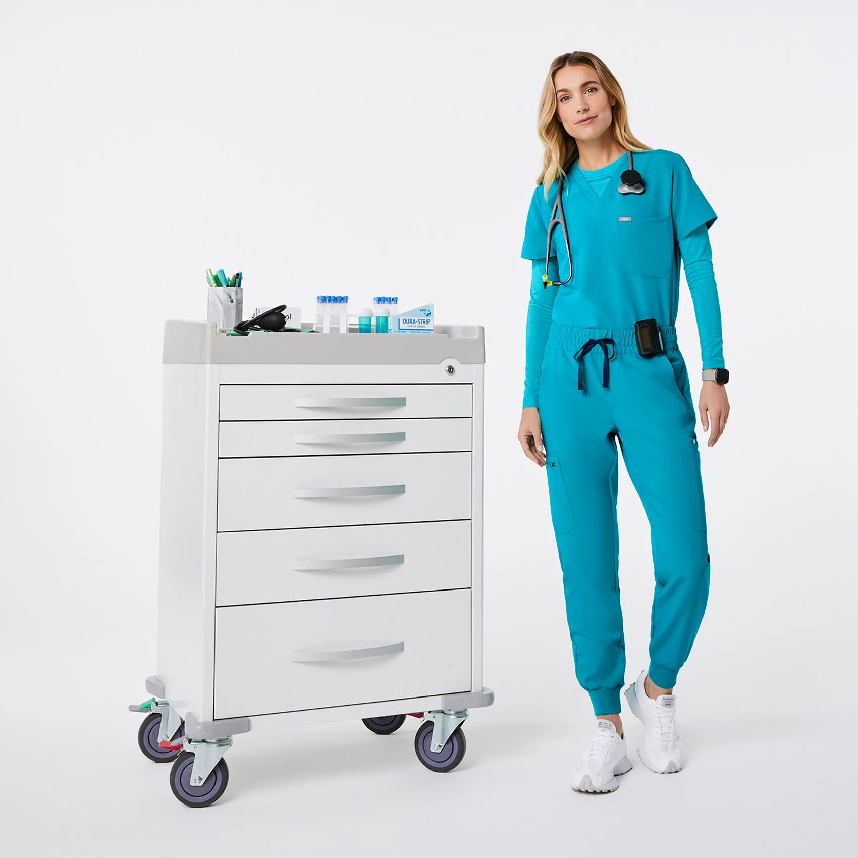 women's Teal Uman Relaxed - Jogger Scrub Pant - Image 2