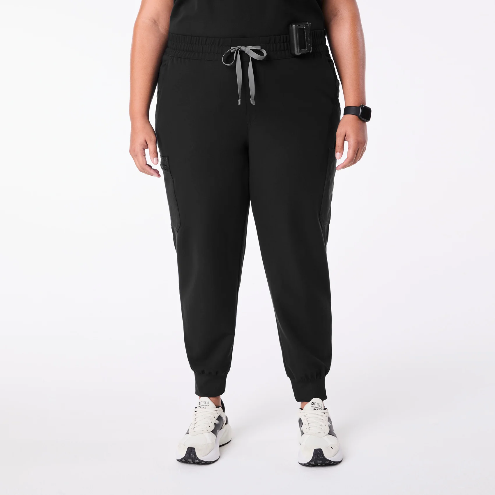 women's Black Uman Relaxed - Petite Jogger Scrub Pant (3XL-6XL)