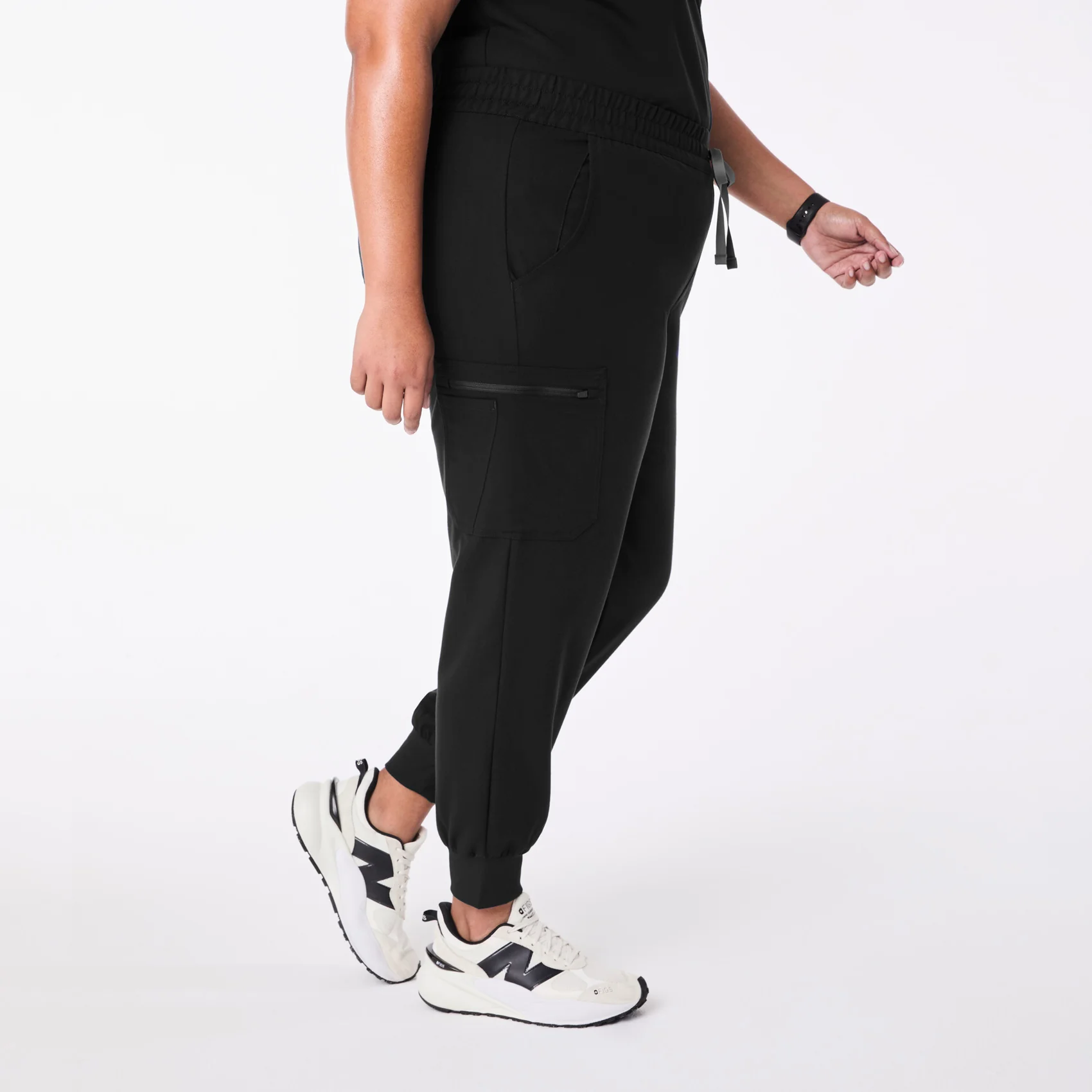 women's Black Uman Relaxed - Petite Jogger Scrub Pant (3XL-6XL) - Image 3