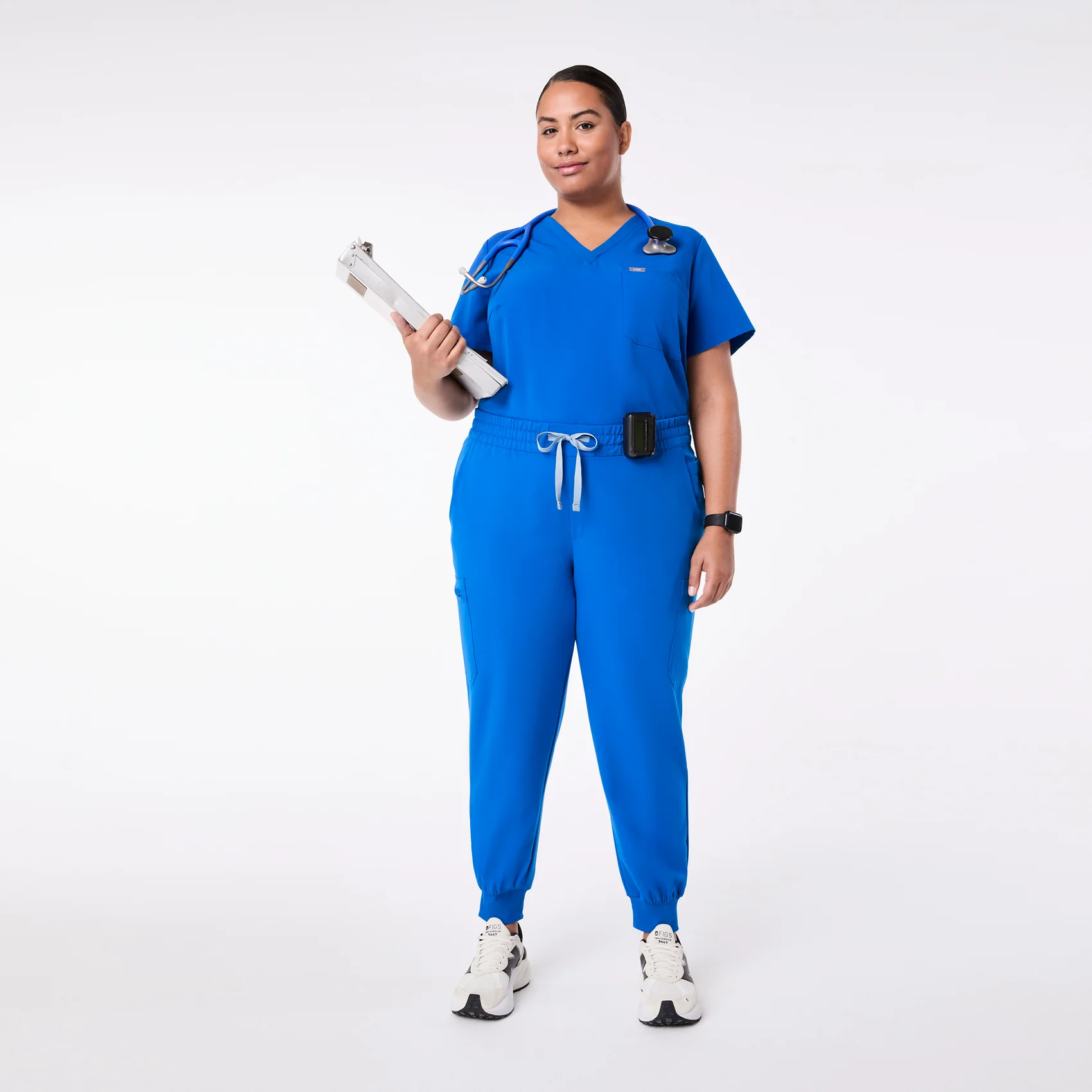women's Royal Blue Uman Relaxed - Petite Jogger Scrub Pant (3XL-6XL) - Image 2