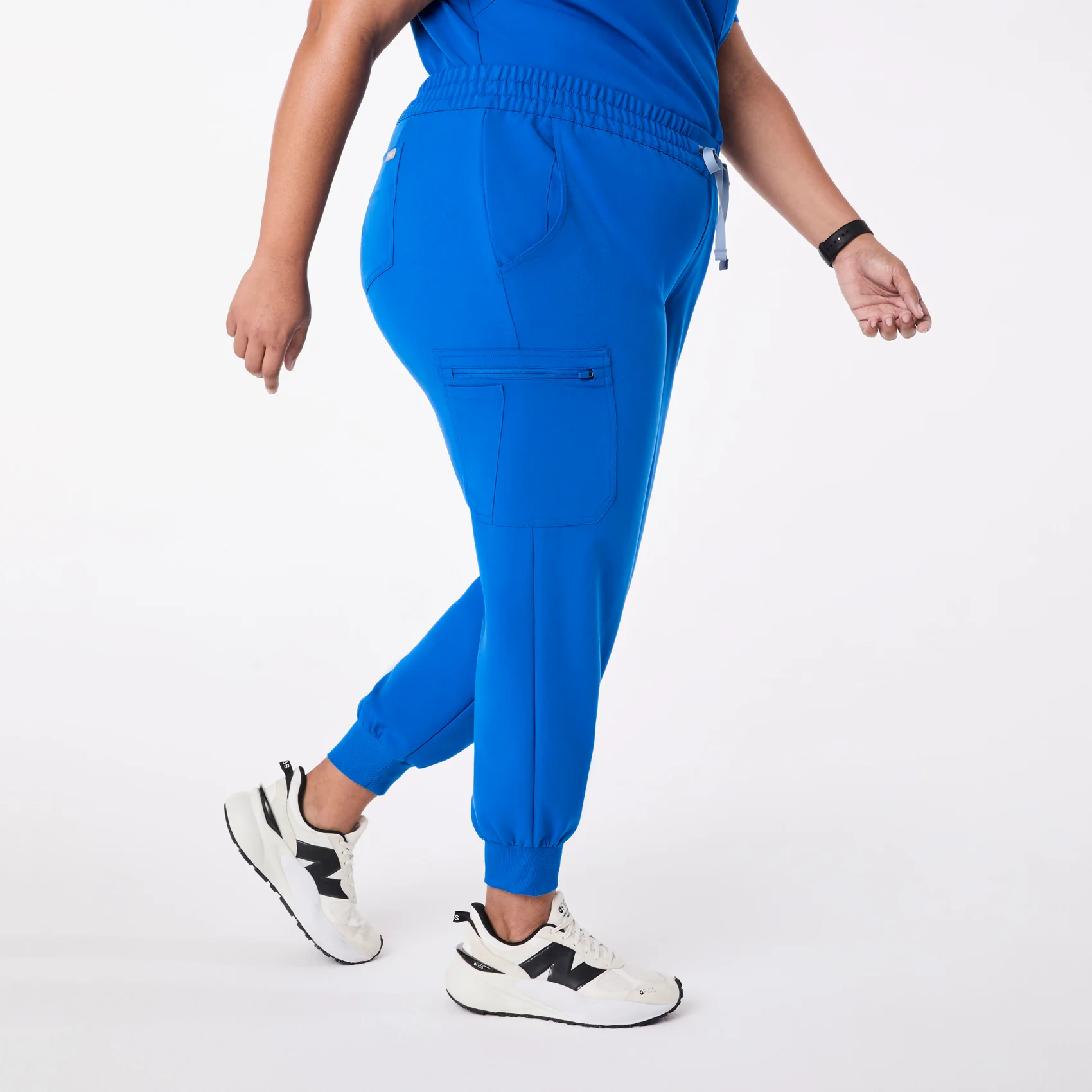 women's Royal Blue Uman Relaxed - Petite Jogger Scrub Pant (3XL-6XL) - Image 3