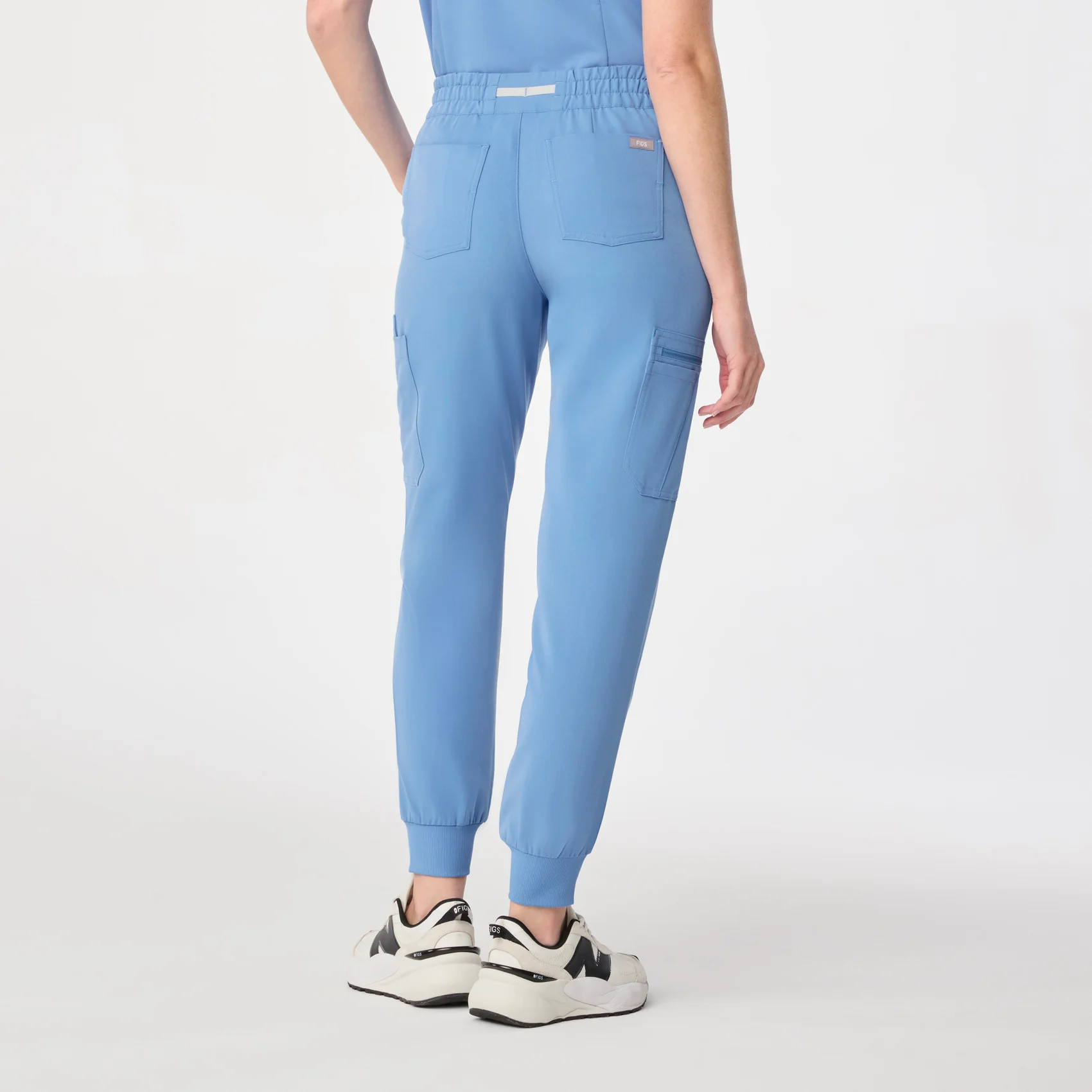 women's Ceil Blue Uman Relaxed - Petite Jogger Scrub Pant - Image 4