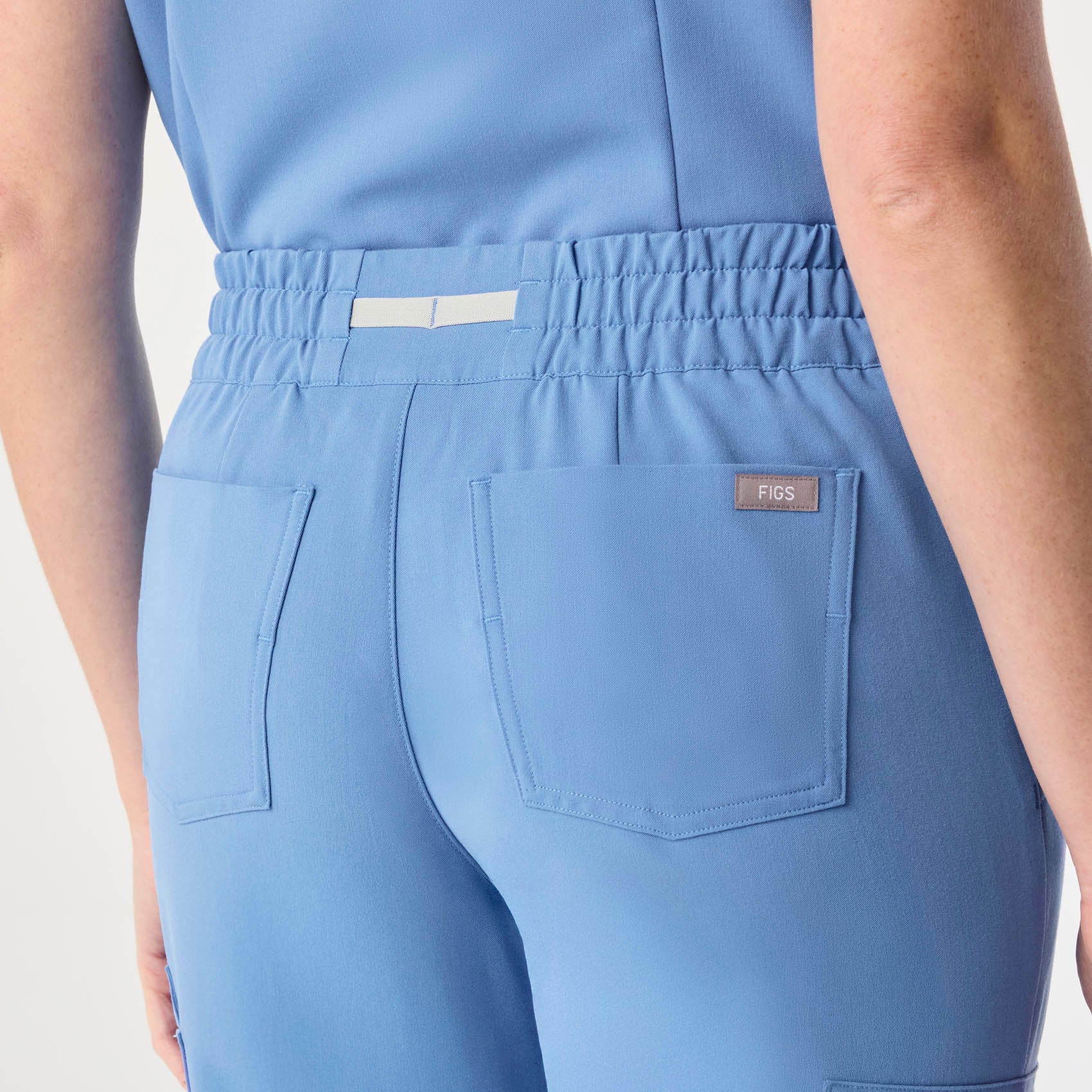 women's Ceil Blue Uman Relaxed - Petite Jogger Scrub Pant - Image 5