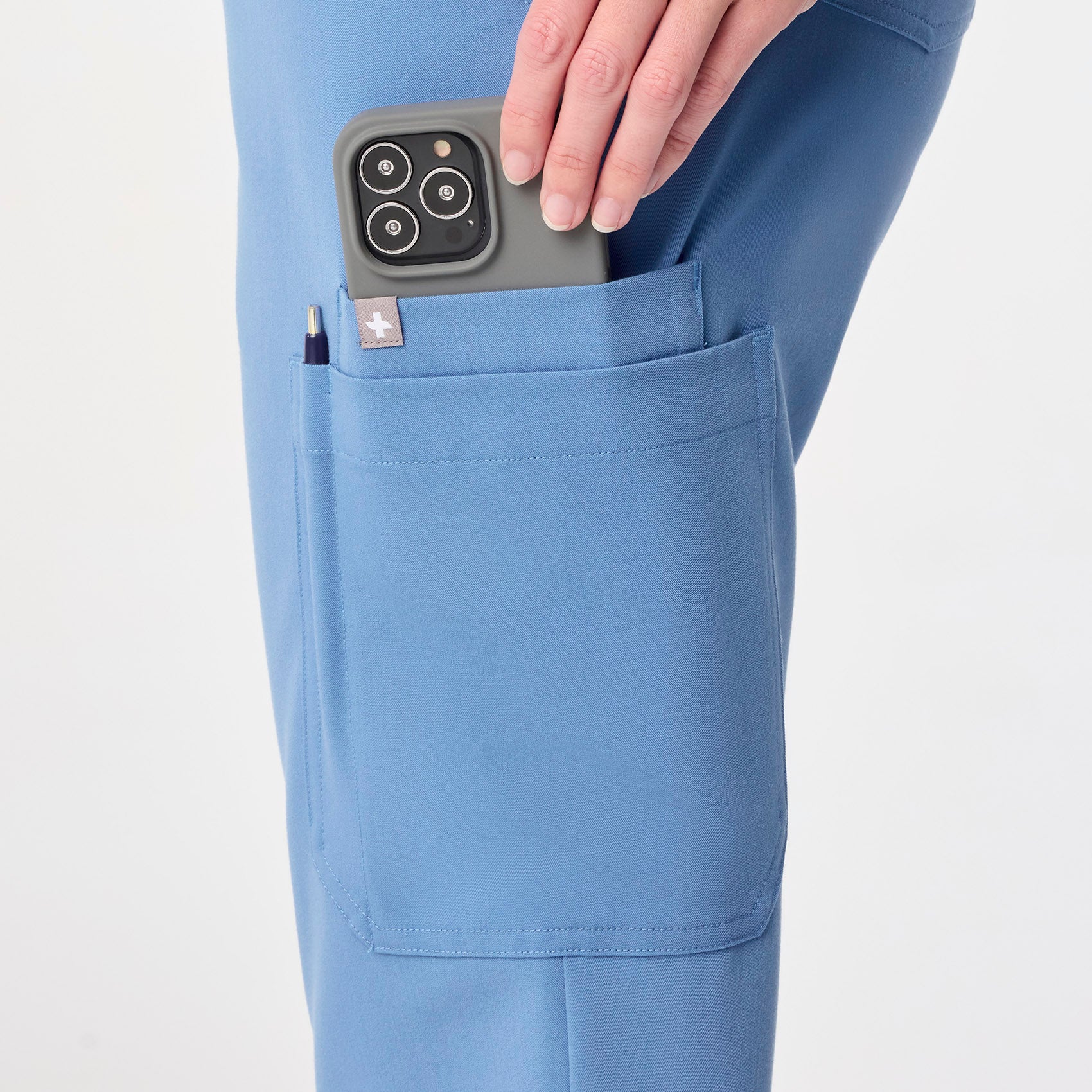 women's Ceil Blue Uman Relaxed - Petite Jogger Scrub Pant - Image 9