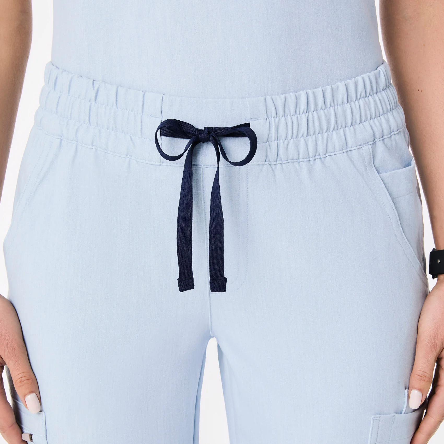 women's Chambray Uman Relaxed - Petite Jogger Scrub Pant - Image 6