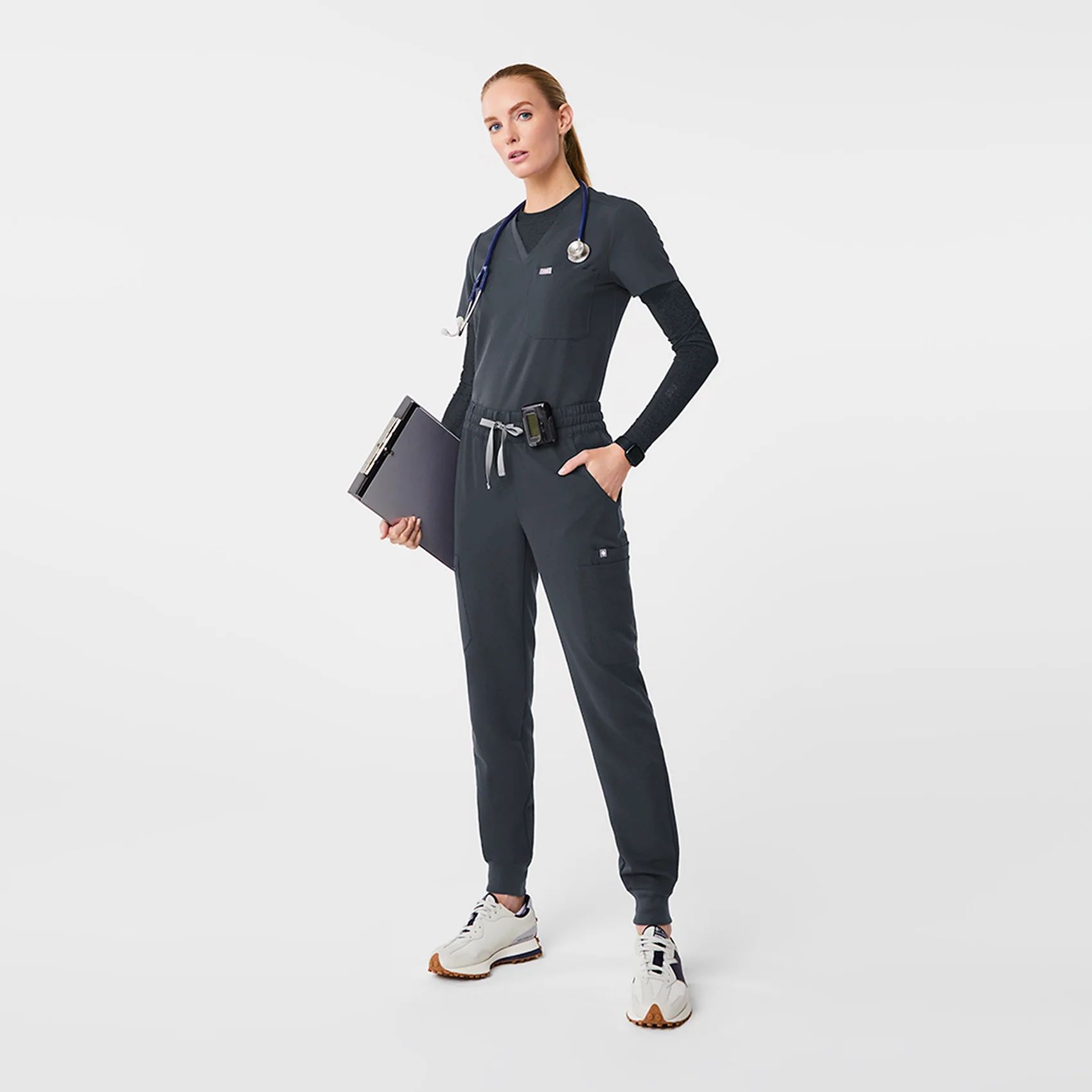 women's Dark Harbor Uman Relaxed - Petite Jogger Scrub Pant - Image 2
