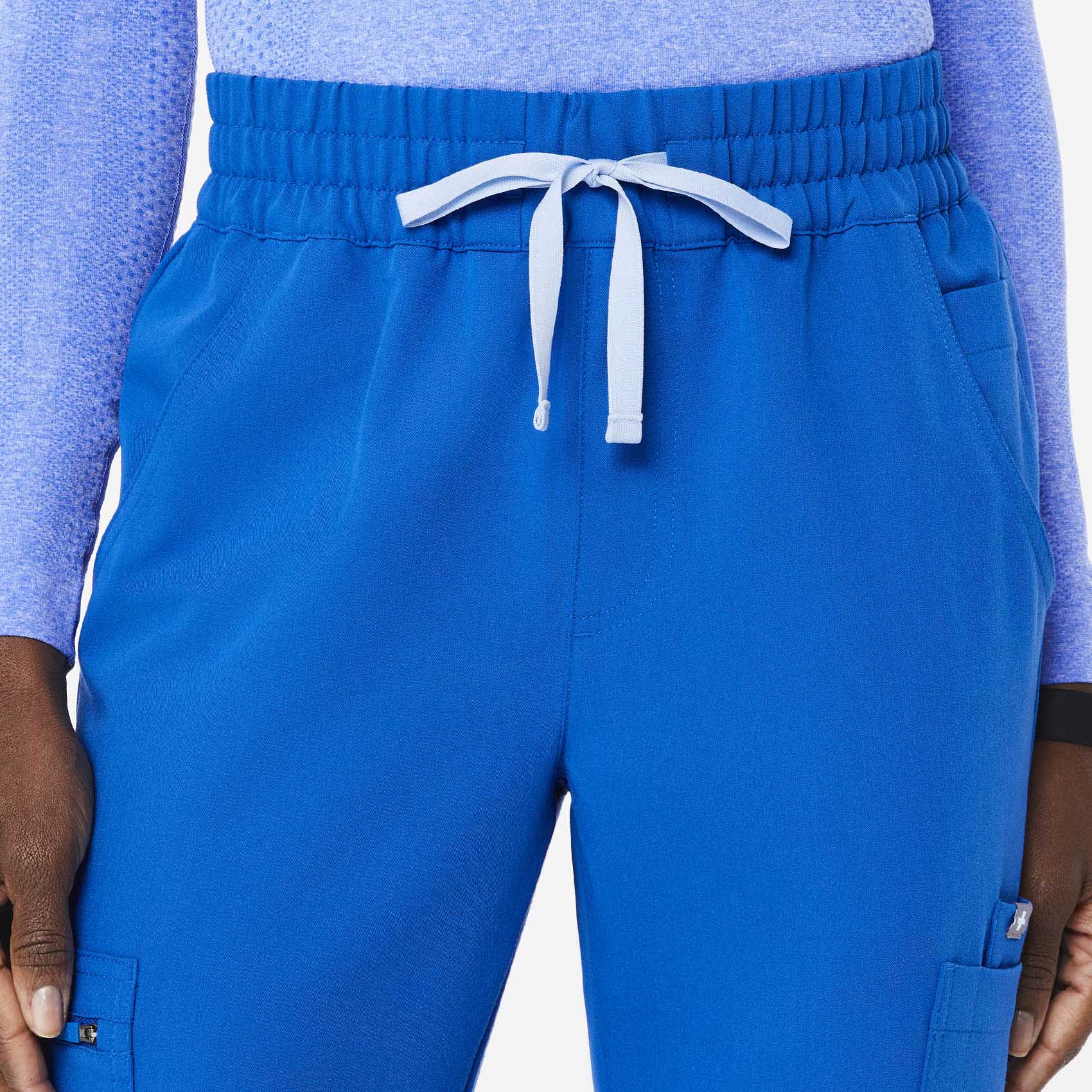 women's Royal Blue High Waisted Uman Relaxed - Jogger Scrub Pants - Image 6