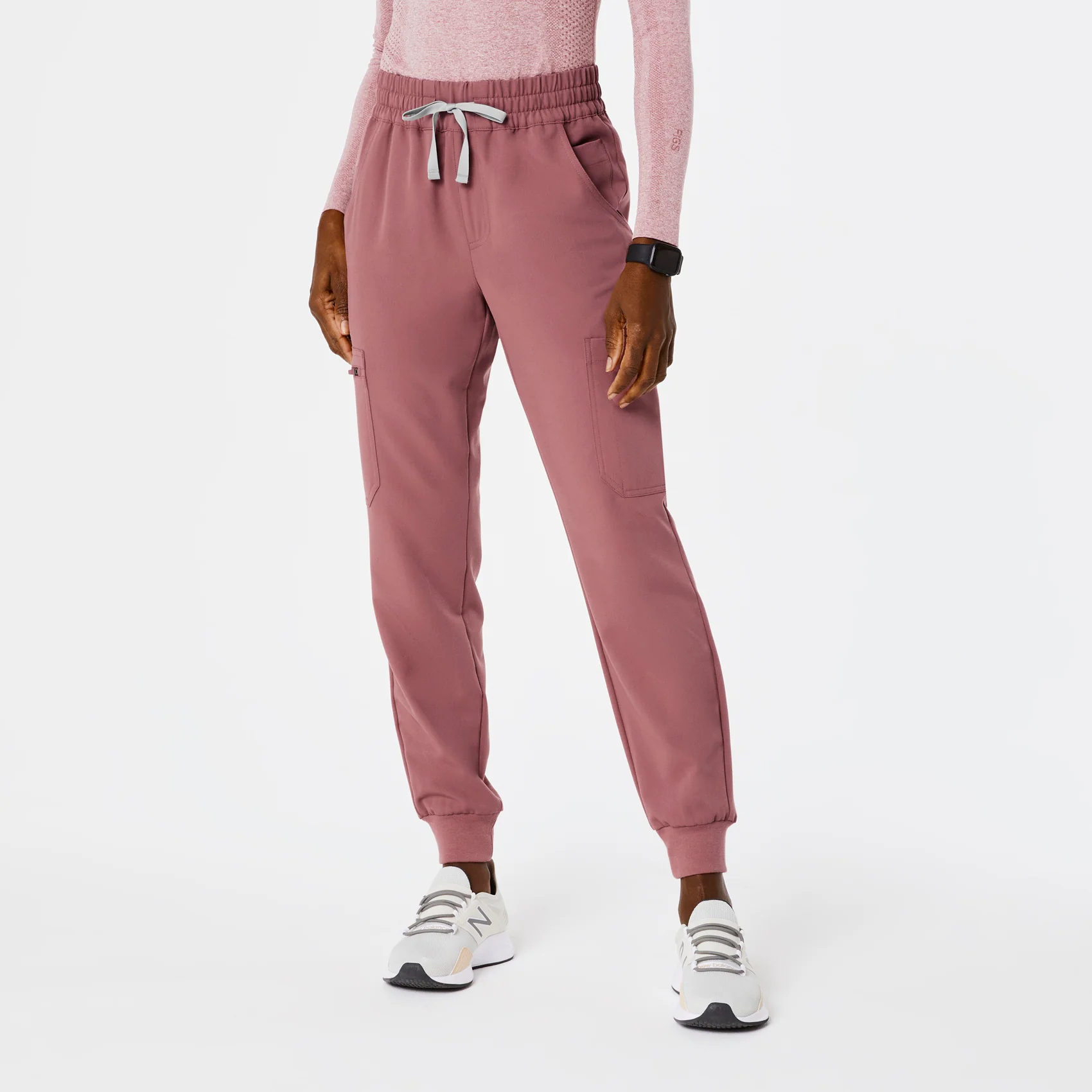 women's Mauve High Waisted Uman Relaxed - Tall Jogger Scrub Pants