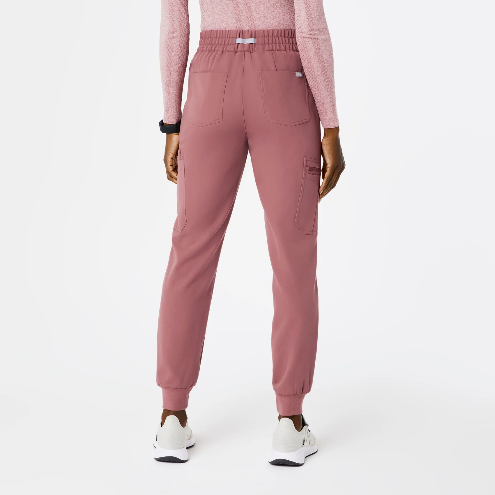 women's Mauve High Waisted Uman Relaxed - Tall Jogger Scrub Pants - Image 4