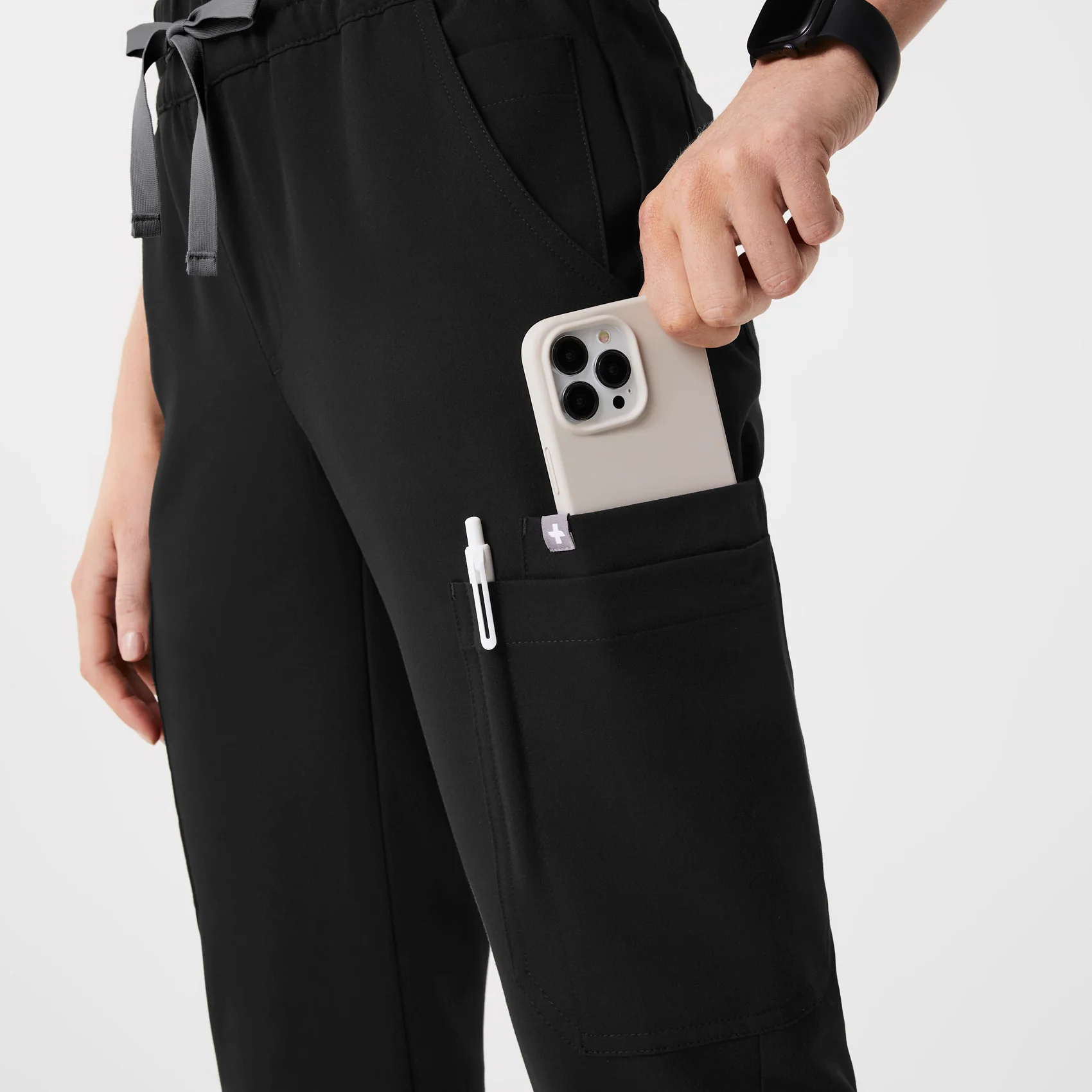 women's Black Uman Relaxed - Jogger Scrub Pants - Image 7