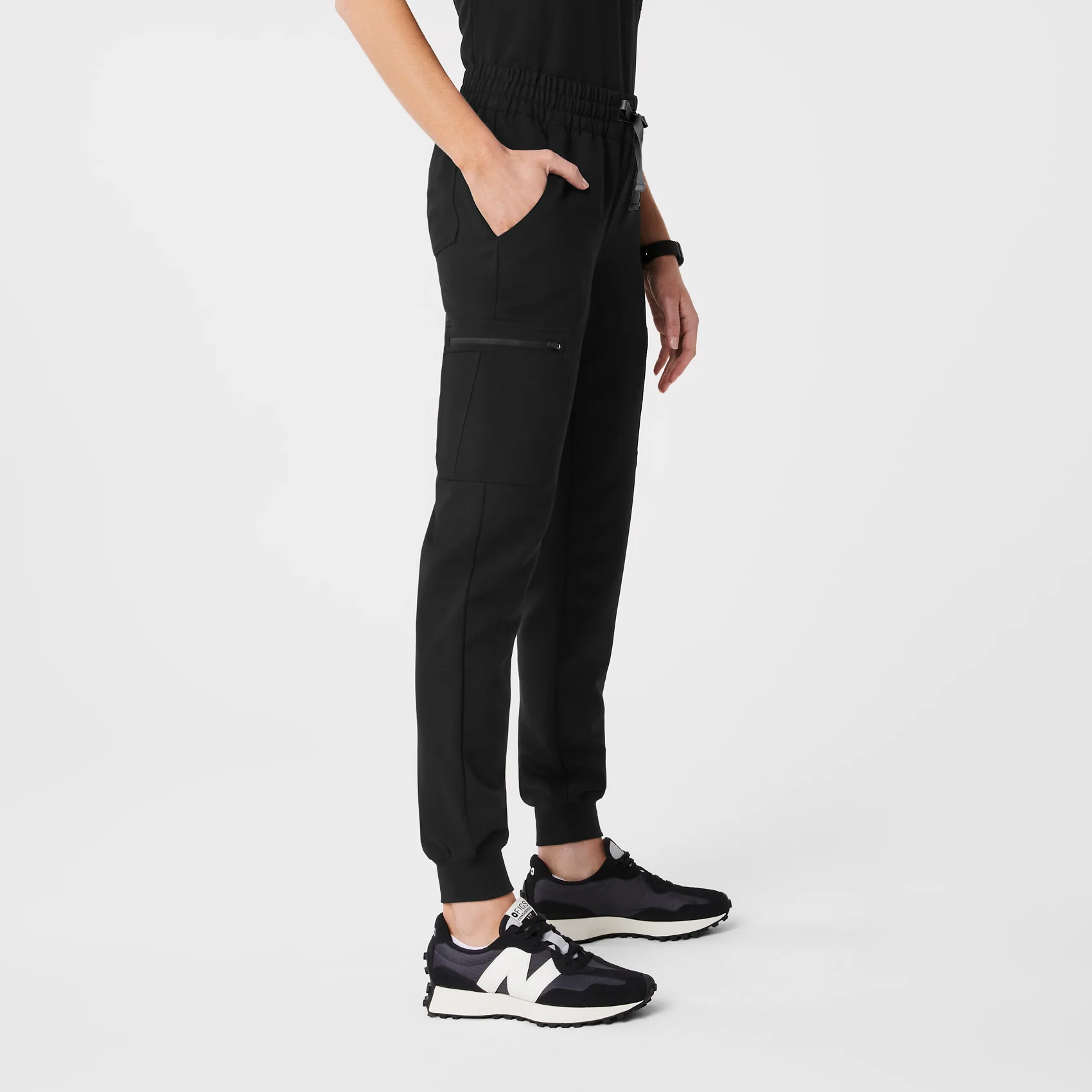 women's Black Uman Relaxed - Tall Jogger Scrub Pants - Image 3
