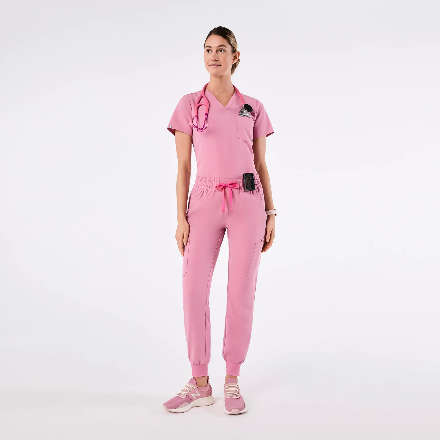 women's Chalk Pink Uman Relaxed - Tall Jogger Scrub Pant - Image 2