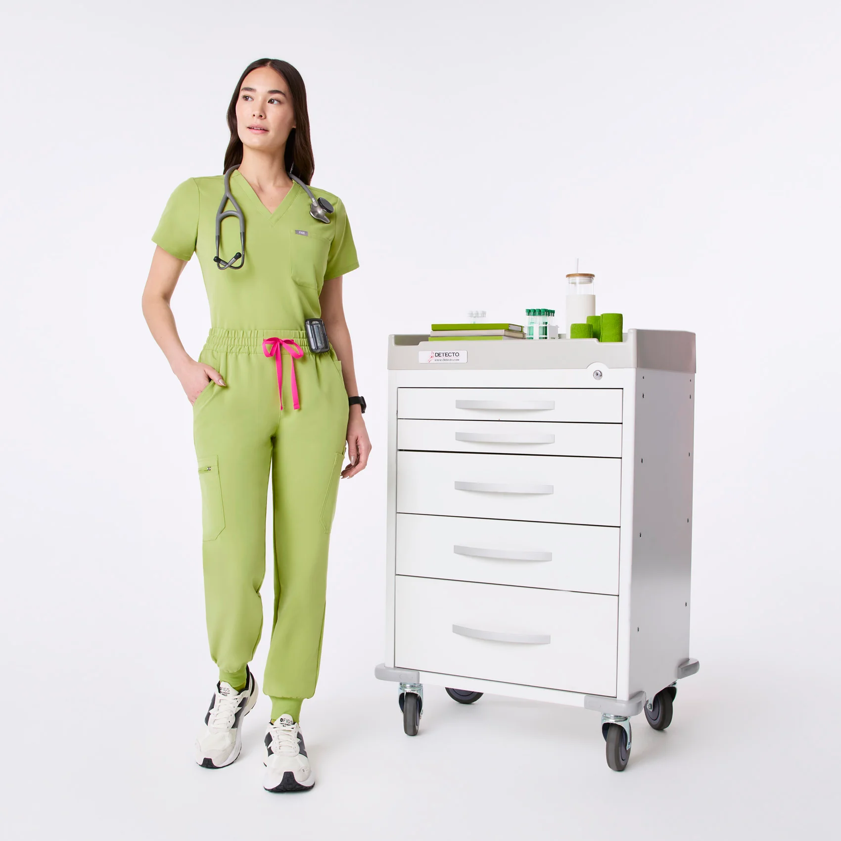 women's Matcha Uman Relaxed - Tall Jogger Scrub Pant - Image 2