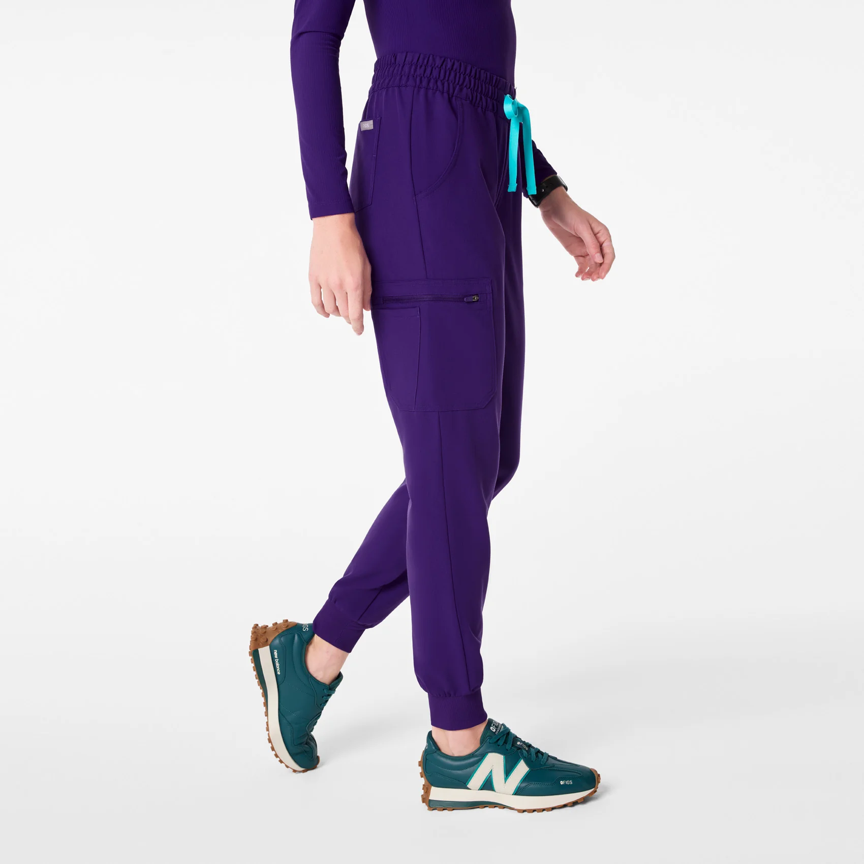 women's Purple Pulse Uman Relaxed - Tall Jogger Scrub Pant - Image 3
