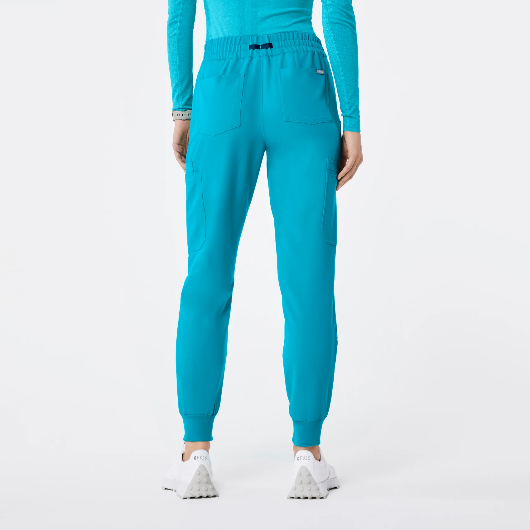 women's Teal Uman Relaxed - Tall Jogger Scrub Pant - Image 4