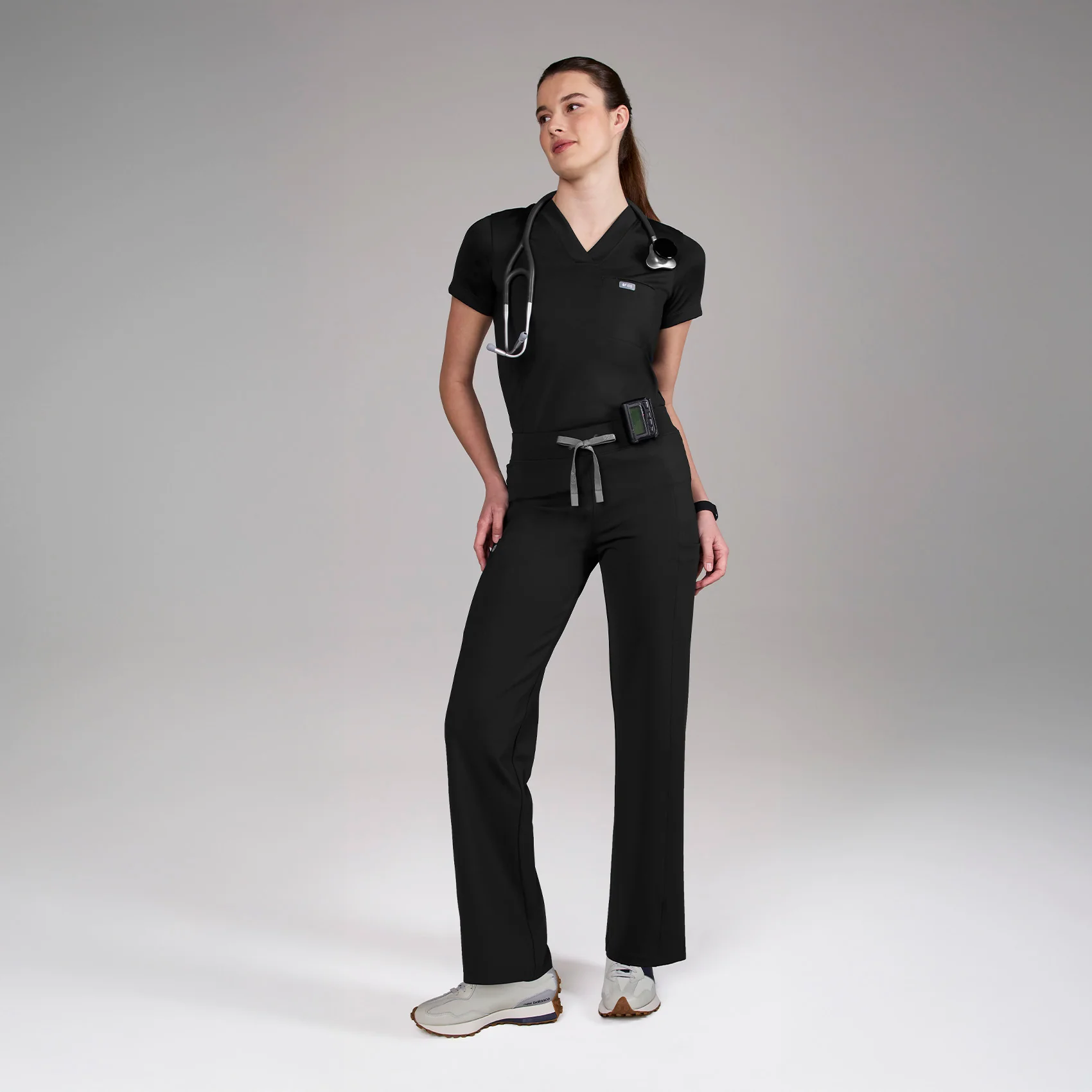 women's Black Valle FORMx Straight Leg - Scrub Pant - Image 2