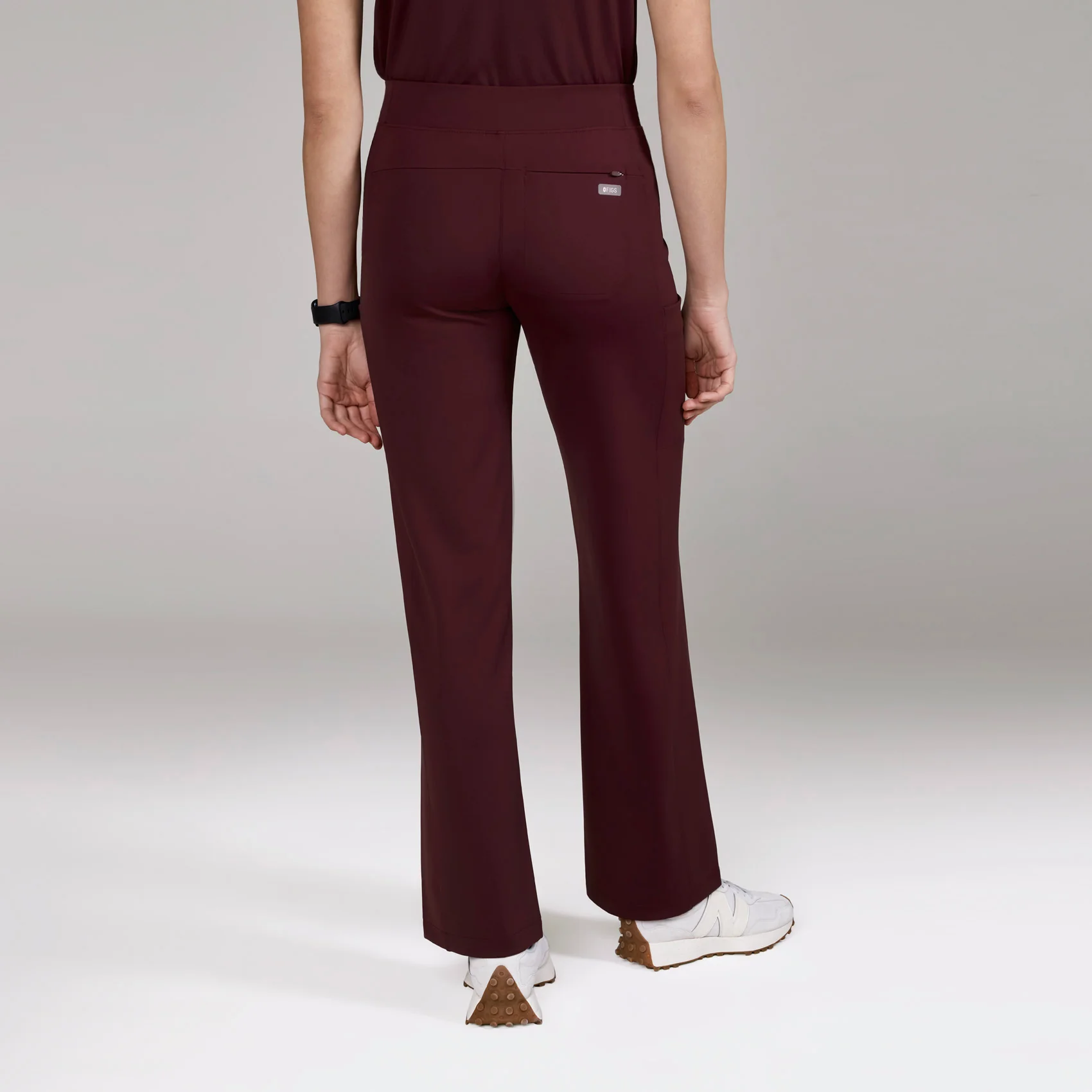 women's Burgundy Valle FORMx Straight Leg - Petite Scrub Pant - Image 4