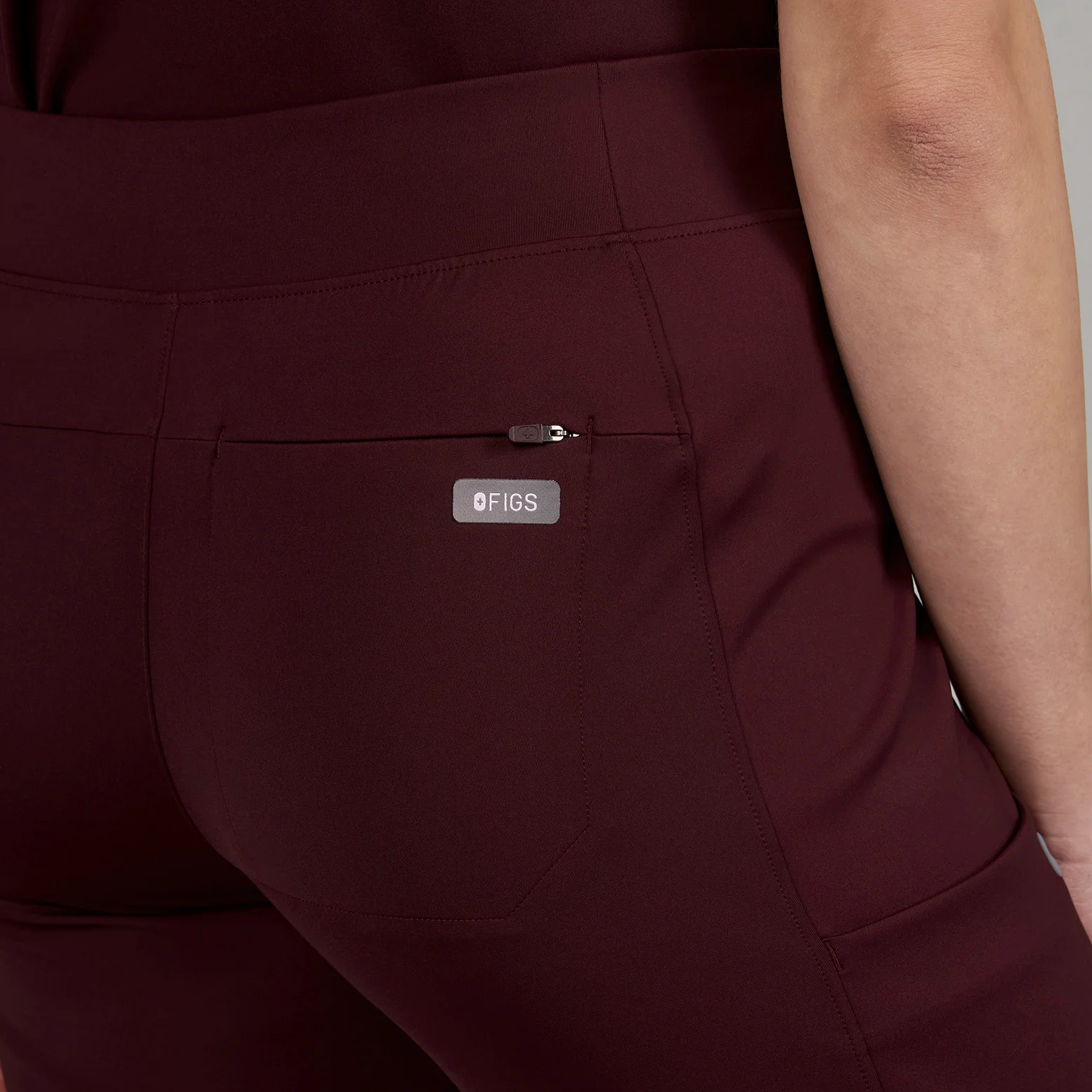 women's Burgundy Valle FORMx Straight Leg - Petite Scrub Pant - Image 7