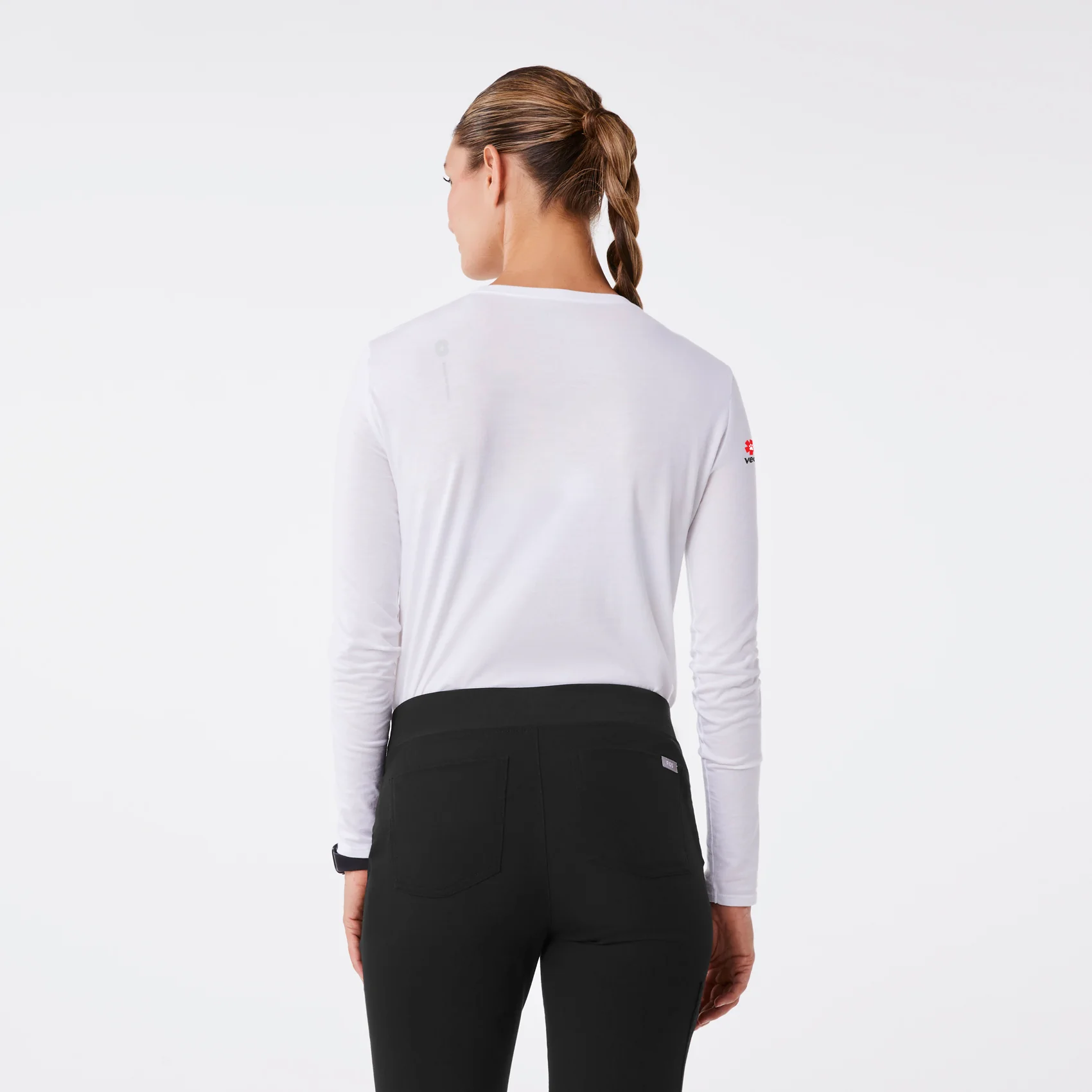 women's White VEG Supersoft - Longsleeve Underscrub - Image 4