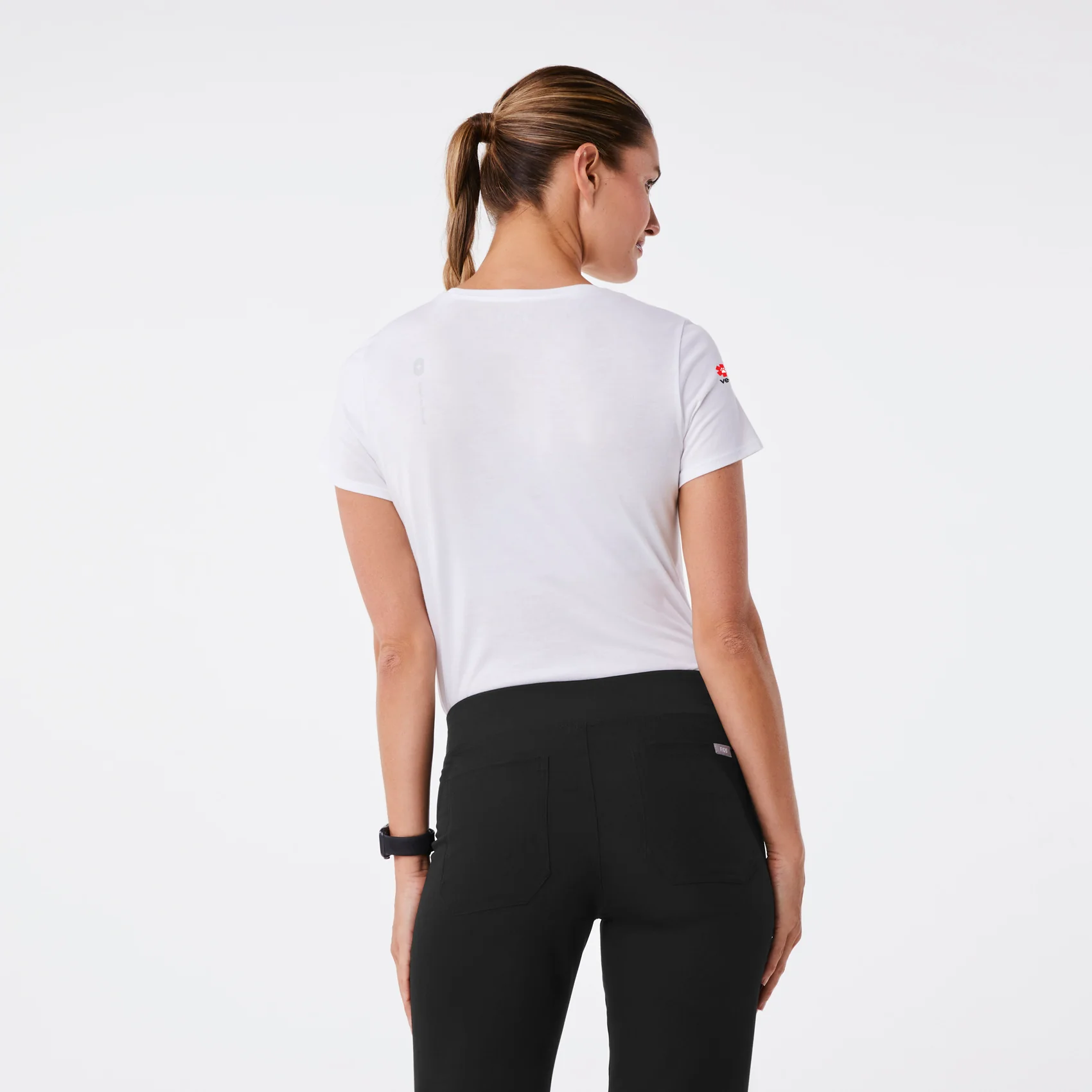 women's White VEG Supersoft - Shortsleeve Underscrub - Image 4