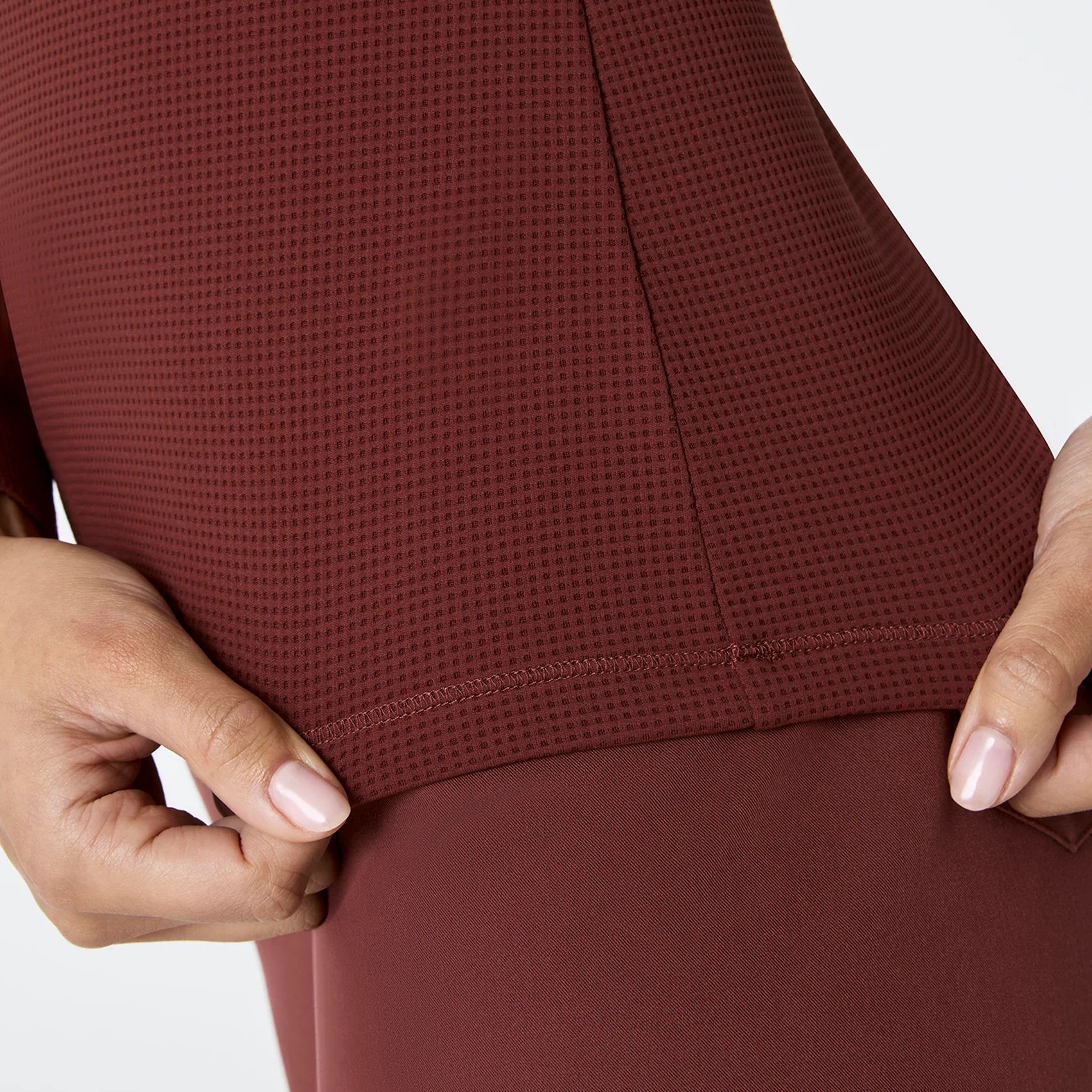 women's Walnut Waffle - Longsleeve Underscrub - Image 7