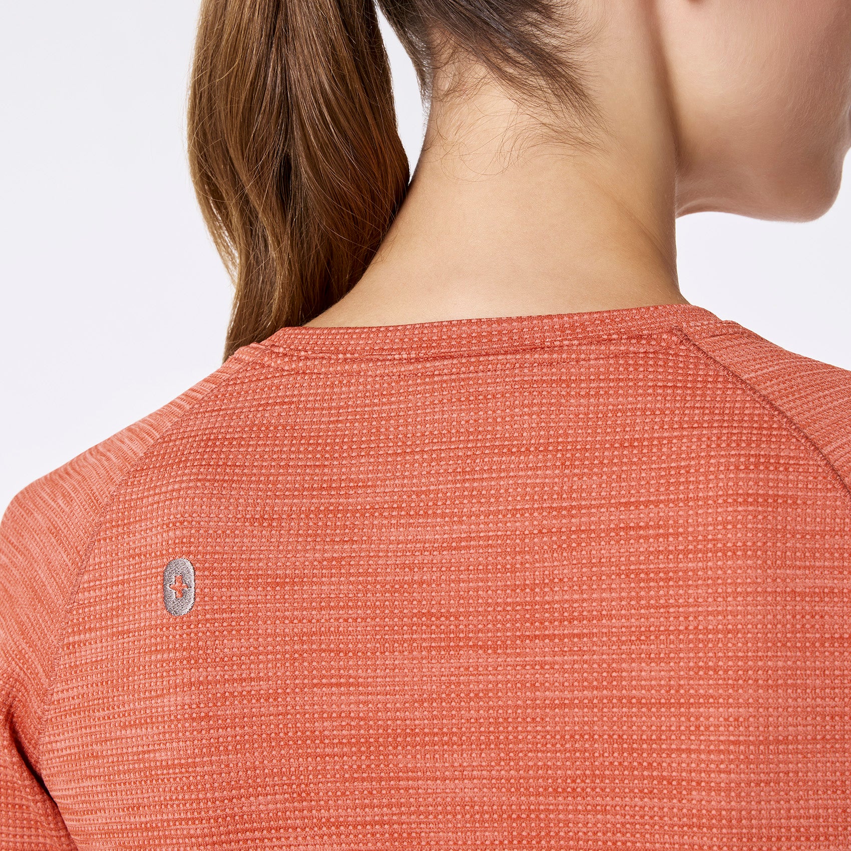 women's Spiced Cider Space Dye Waffle - Longsleeve Underscrub - Image 6