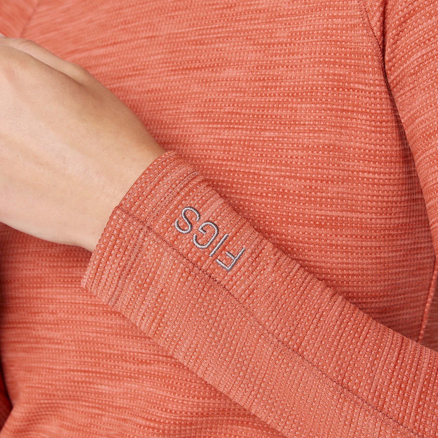 women's Spiced Cider Space Dye Waffle - Longsleeve Underscrub - Image 7