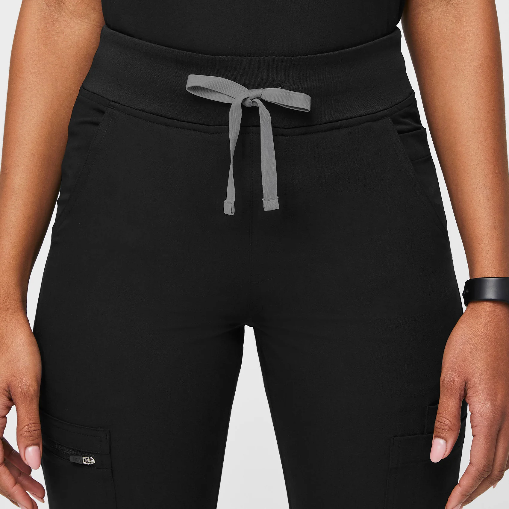 women's Black Yola™ High Waisted 2.0 - Tall Skinny Scrub Pants - Image 4