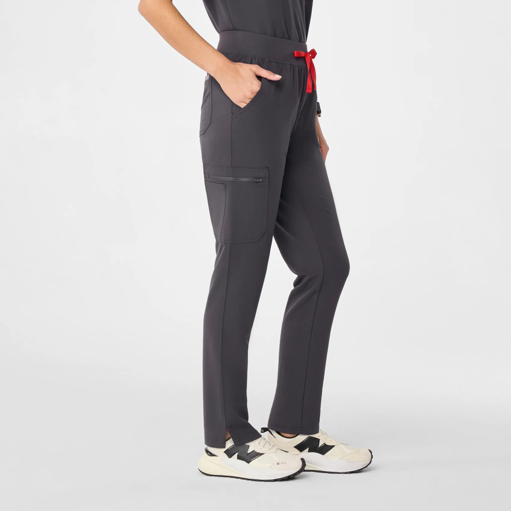 women's Charcoal Yola™ High Waisted - Skinny Scrub Pants - Image 3