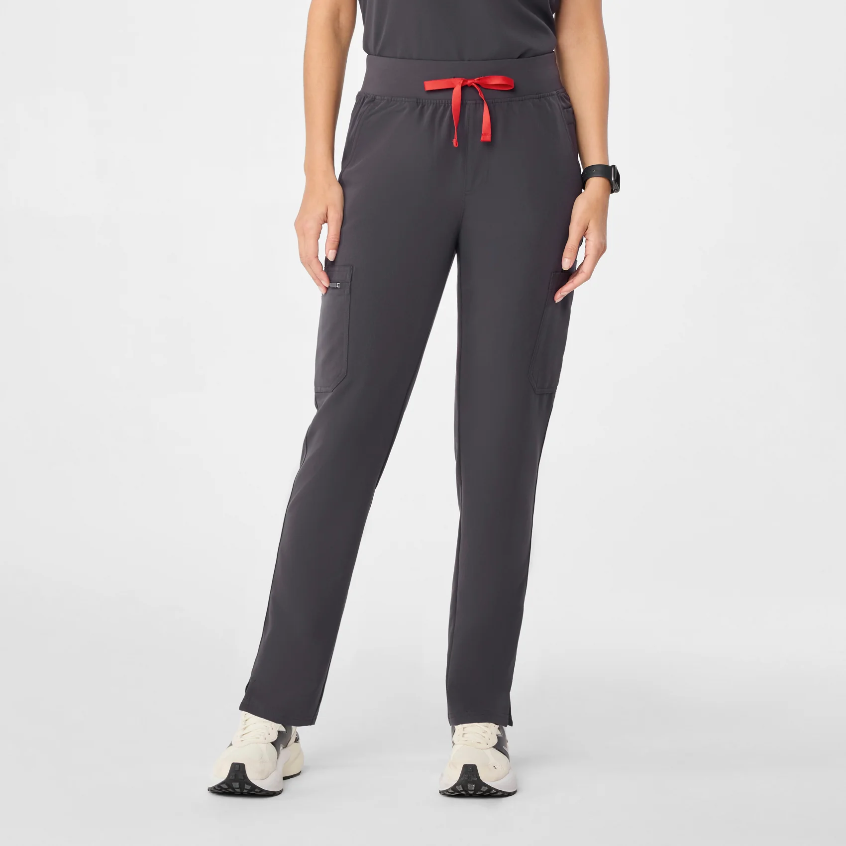 women's Charcoal Yola™ High Waisted - Tall Skinny Scrub Pants